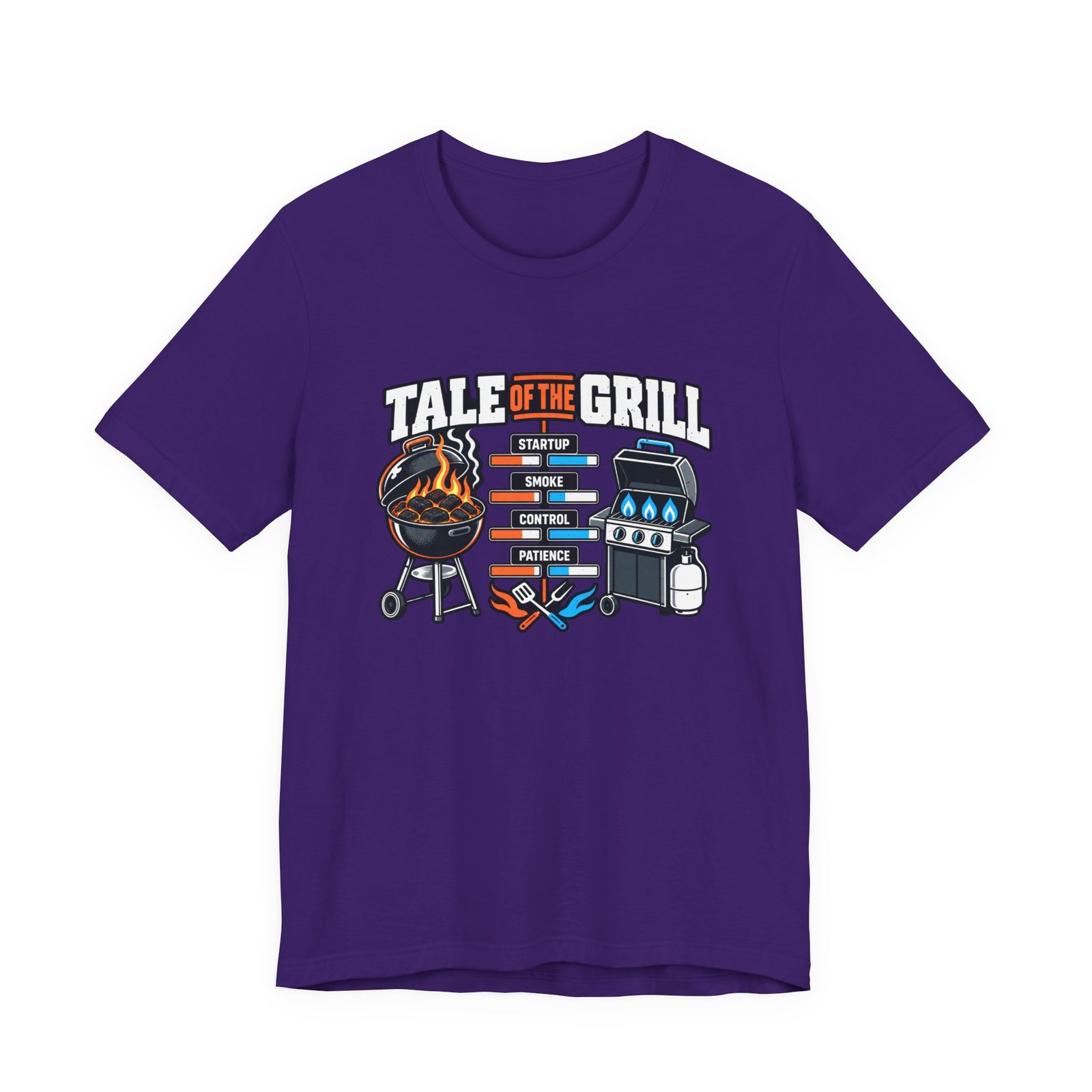 Charcoal Vs Gas Grill Lovers Graphic Tee - Image 25