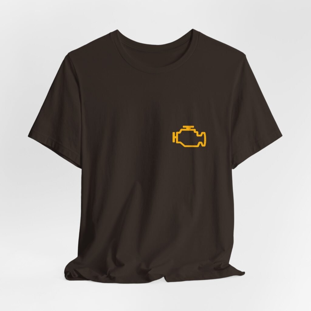 Vehicle Fault Warning Check Engine Symbol Halloween Costume Graphic Tee