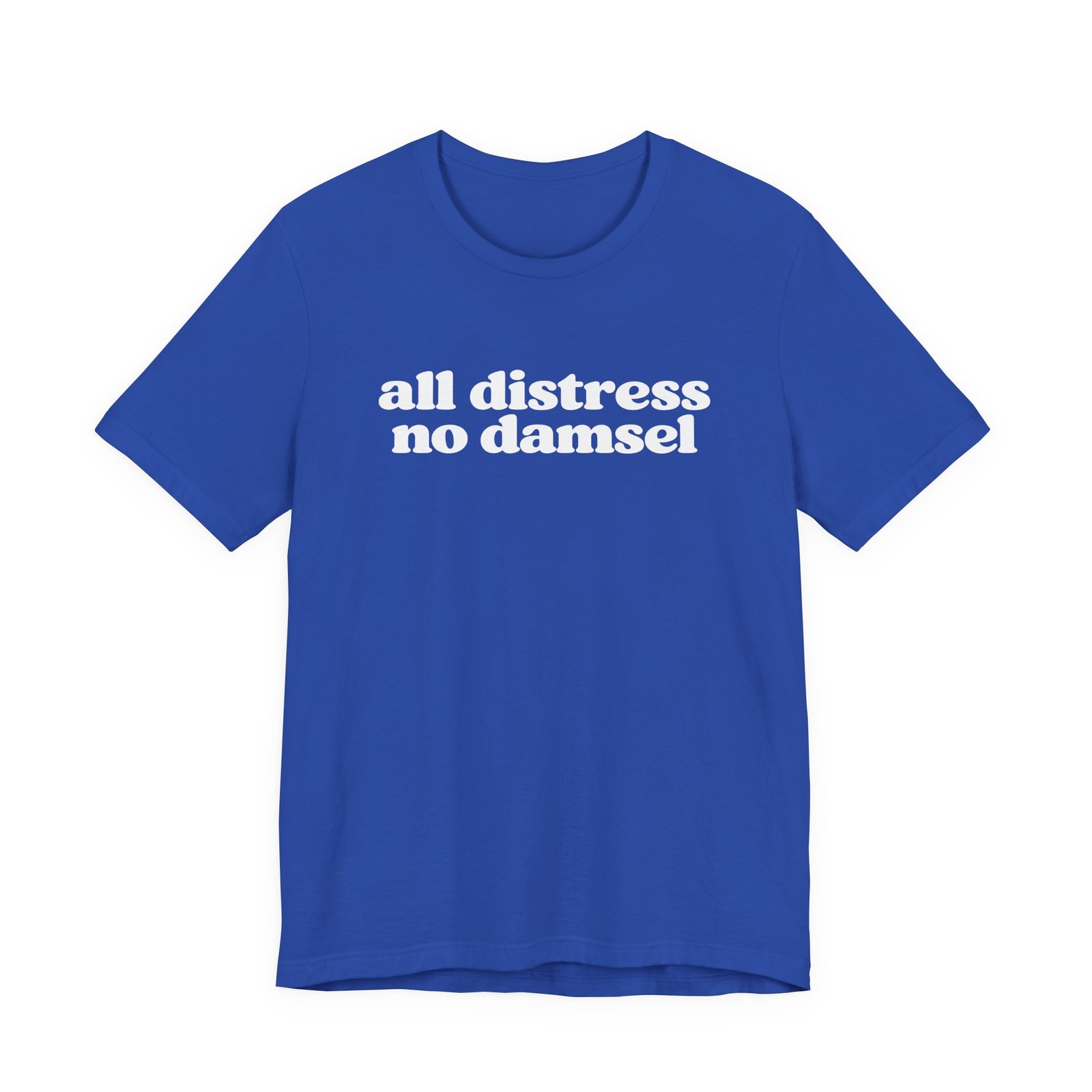 All Distress No Damsel Anxiety Humor Graphic Tee - Image 17