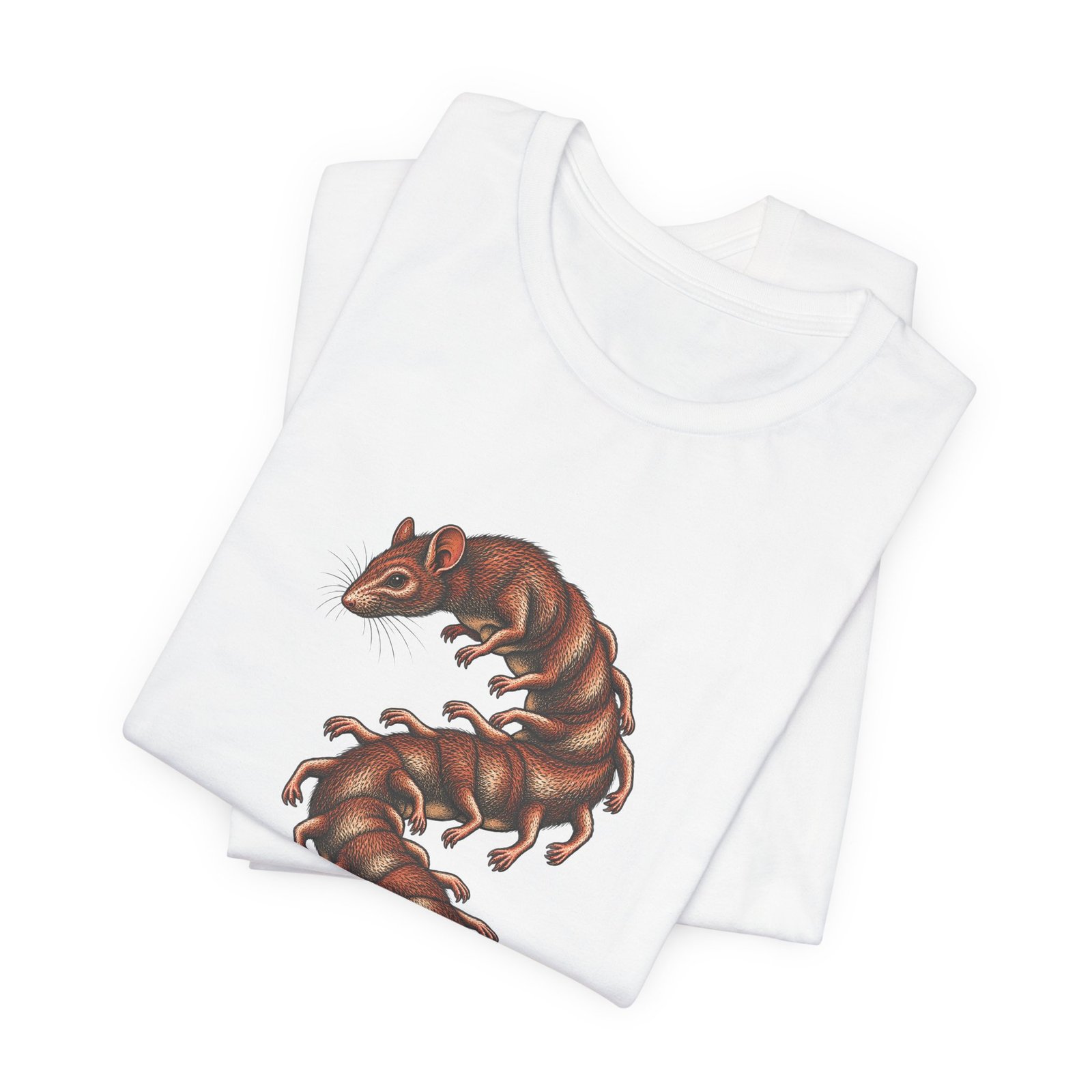 Surreal Mutant Rat Centipede Anatomy Study Graphic Tee - Image 3