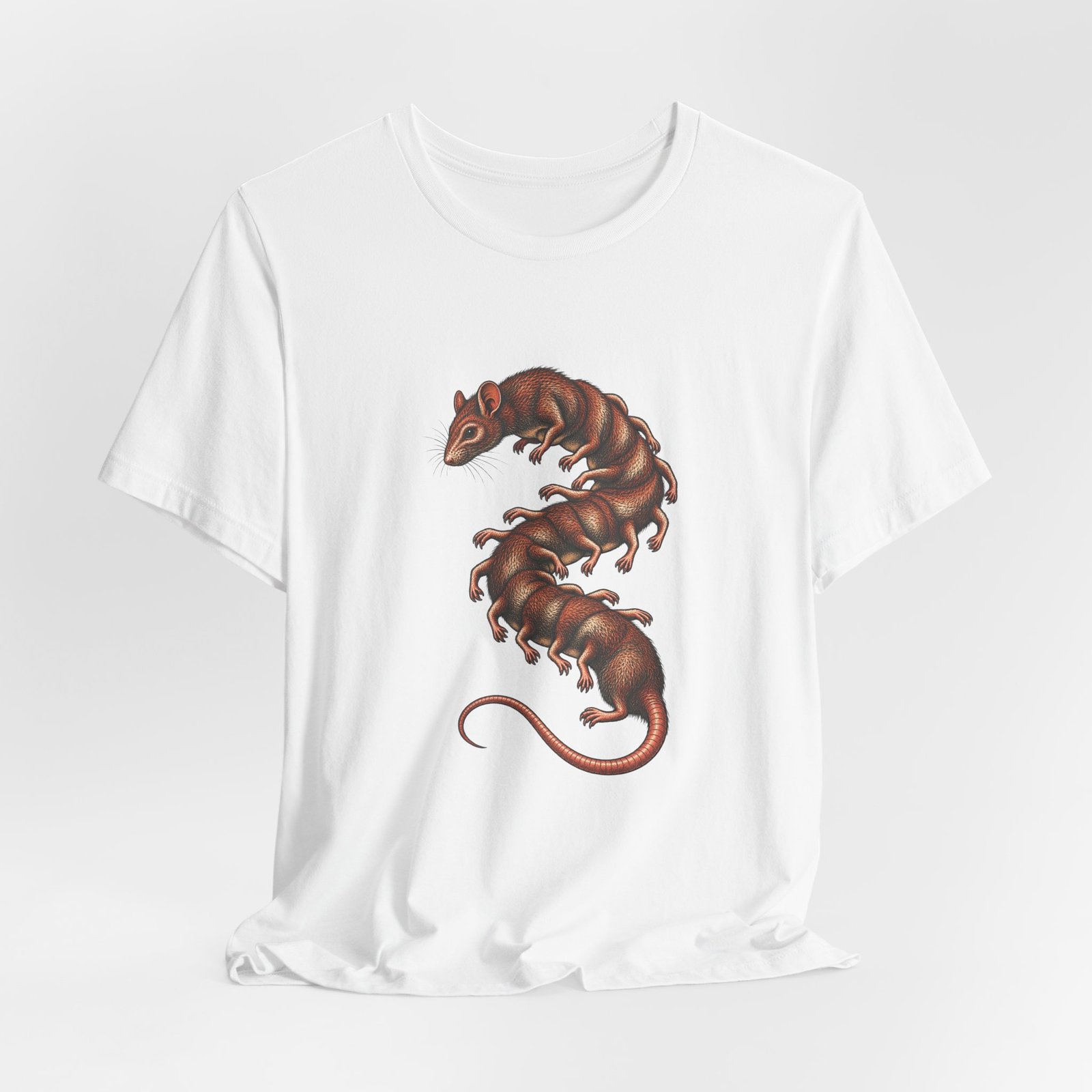 Surreal Mutant Rat Centipede Anatomy Study Graphic Tee - Image 4