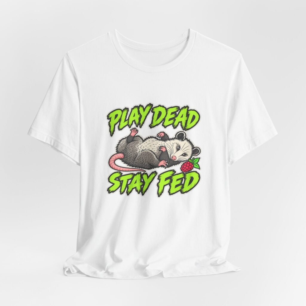 Funny Opossum Survival Pun Humor Graphic Tee