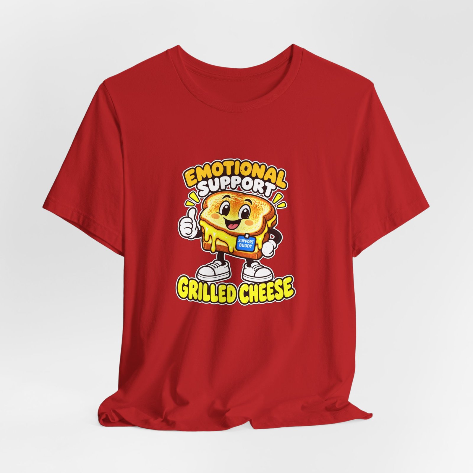 Emotional Support Grilled Snack Cheese Graphic Tee - Image 48