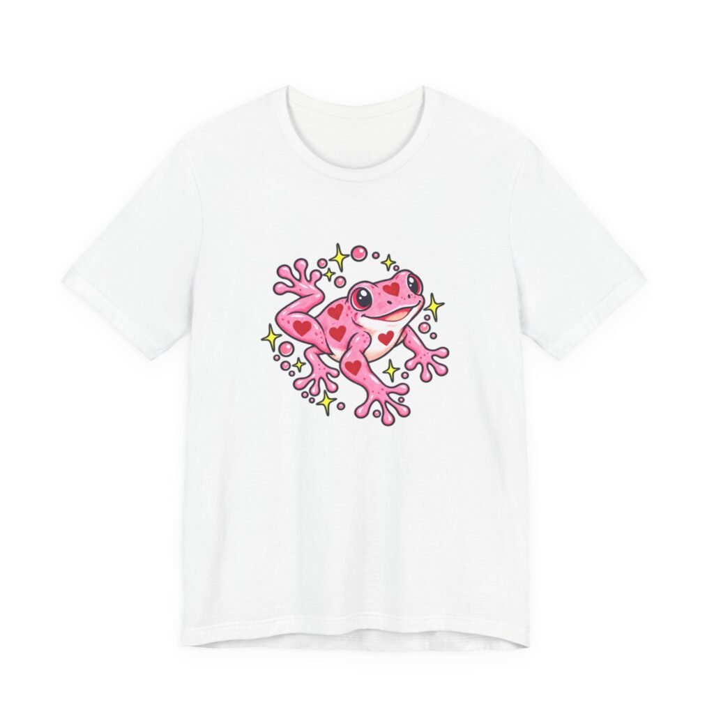 Cute Pink Frog Love Graphic Tee