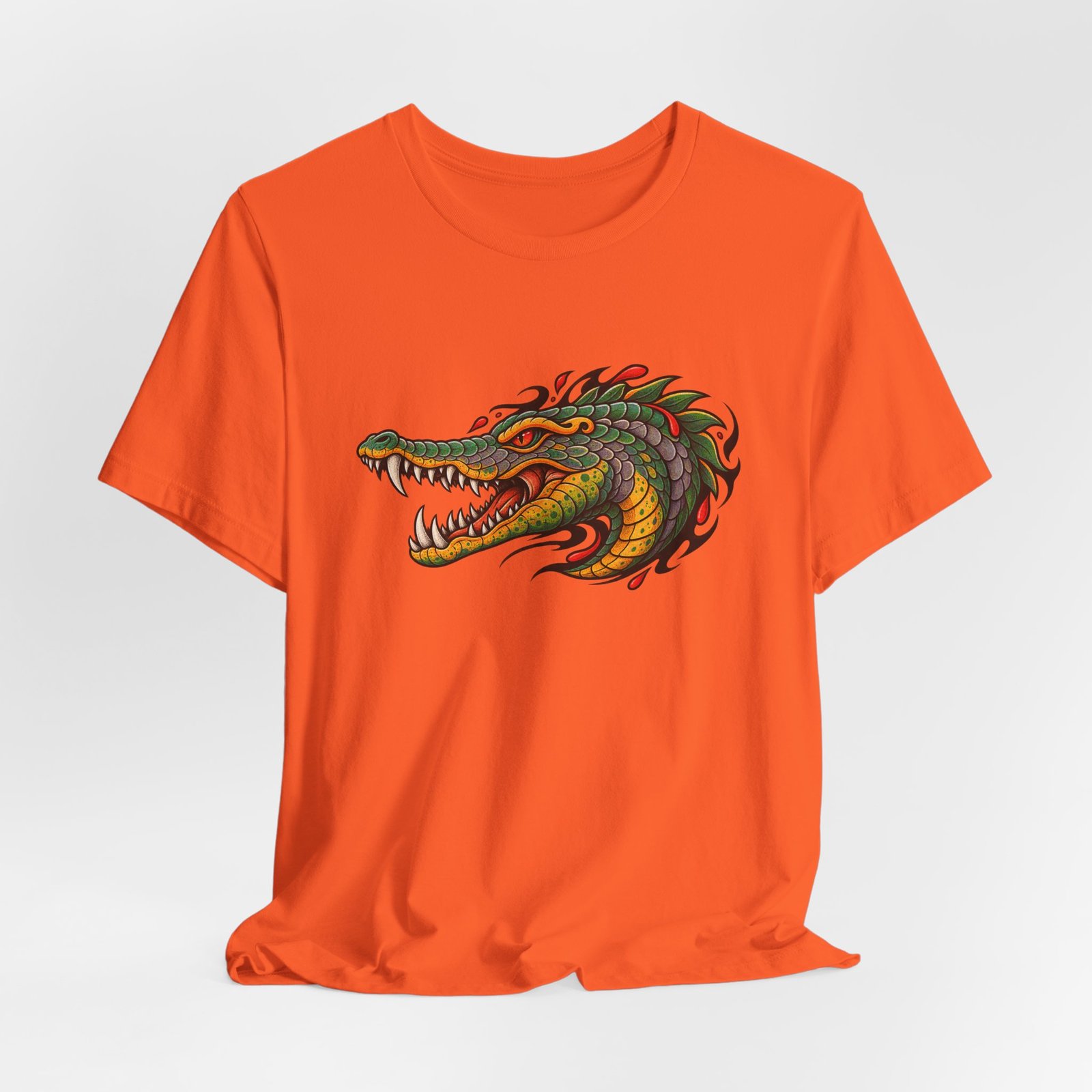 Crocodile Ornamental Reptile Art Graphic Tee - Image 8