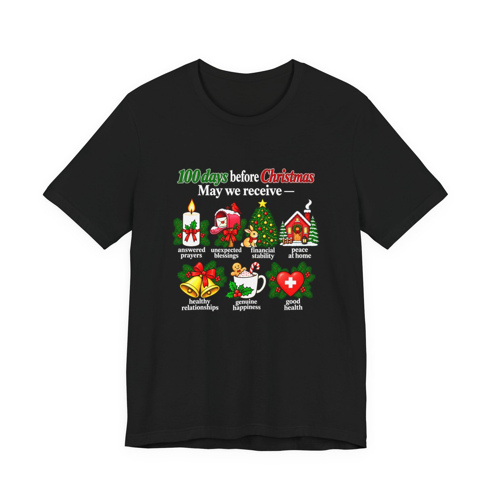 100 Days Before Christmas Answered Prayers Graphic Tee - Image 13