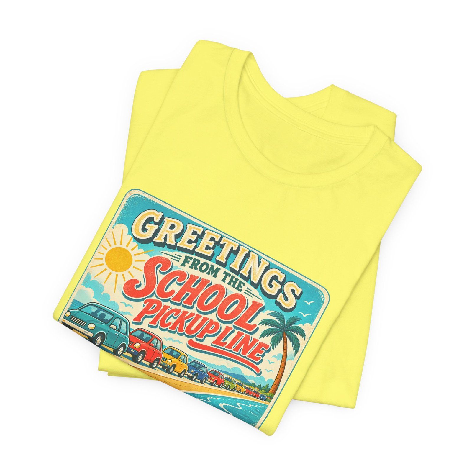 Greetings From The School Pickup Line Retro Postcard - Image 19