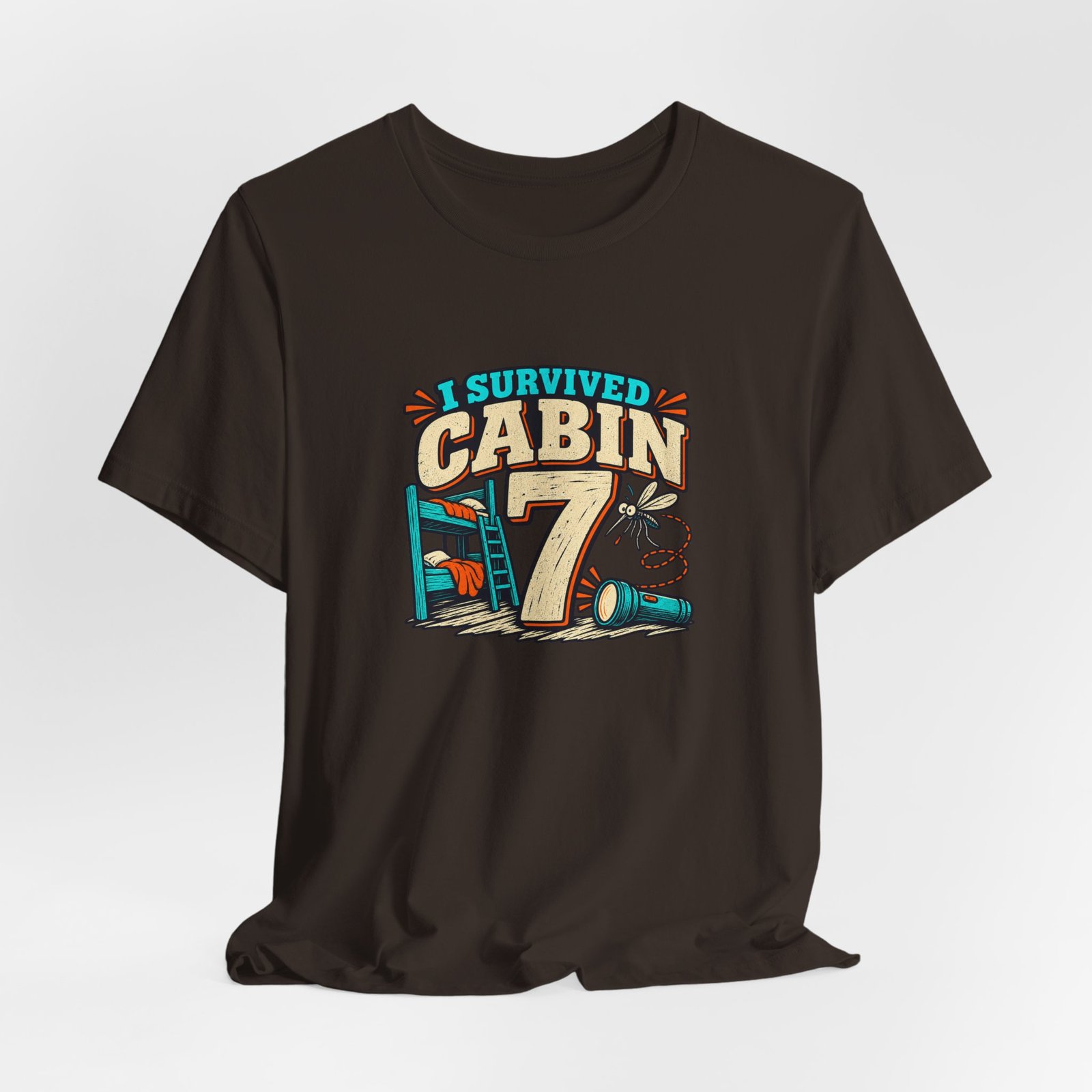 Survived Cabin 7 Summer Camp Humor Graphic Tee - Image 12