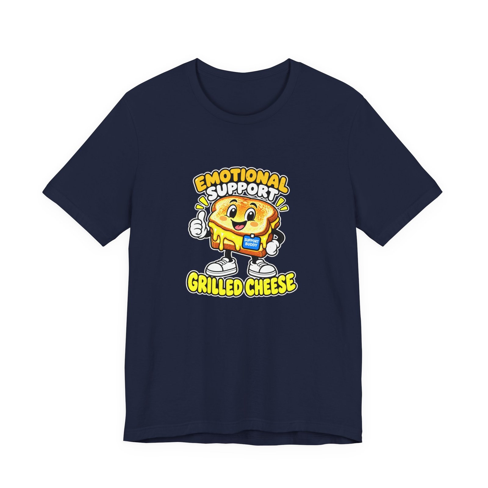 Emotional Support Grilled Snack Cheese Graphic Tee - Image 33