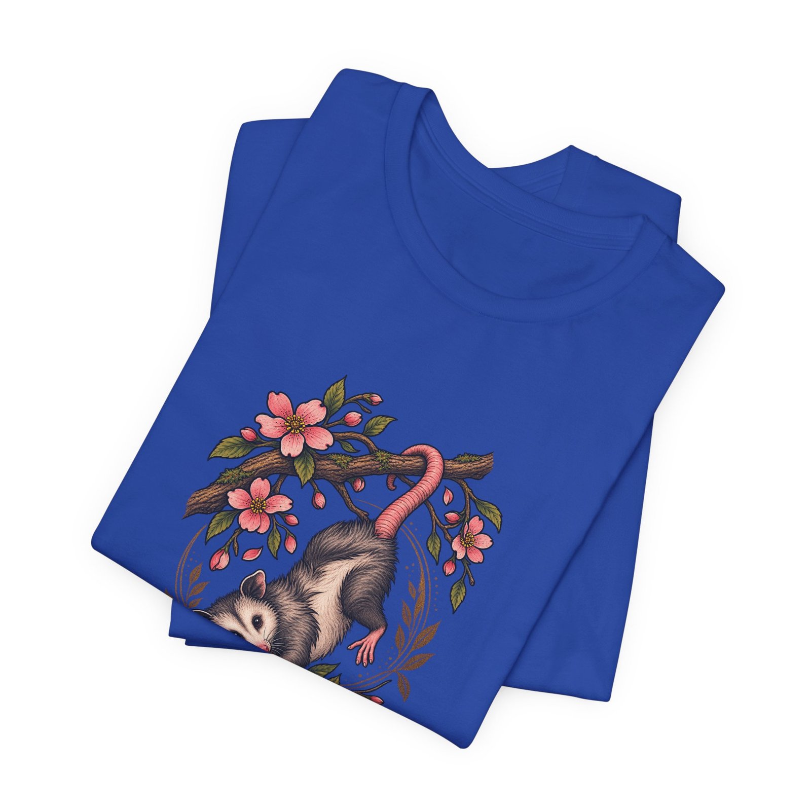 Opossum Hanging Among Blossoms Graphic Tee - Image 31