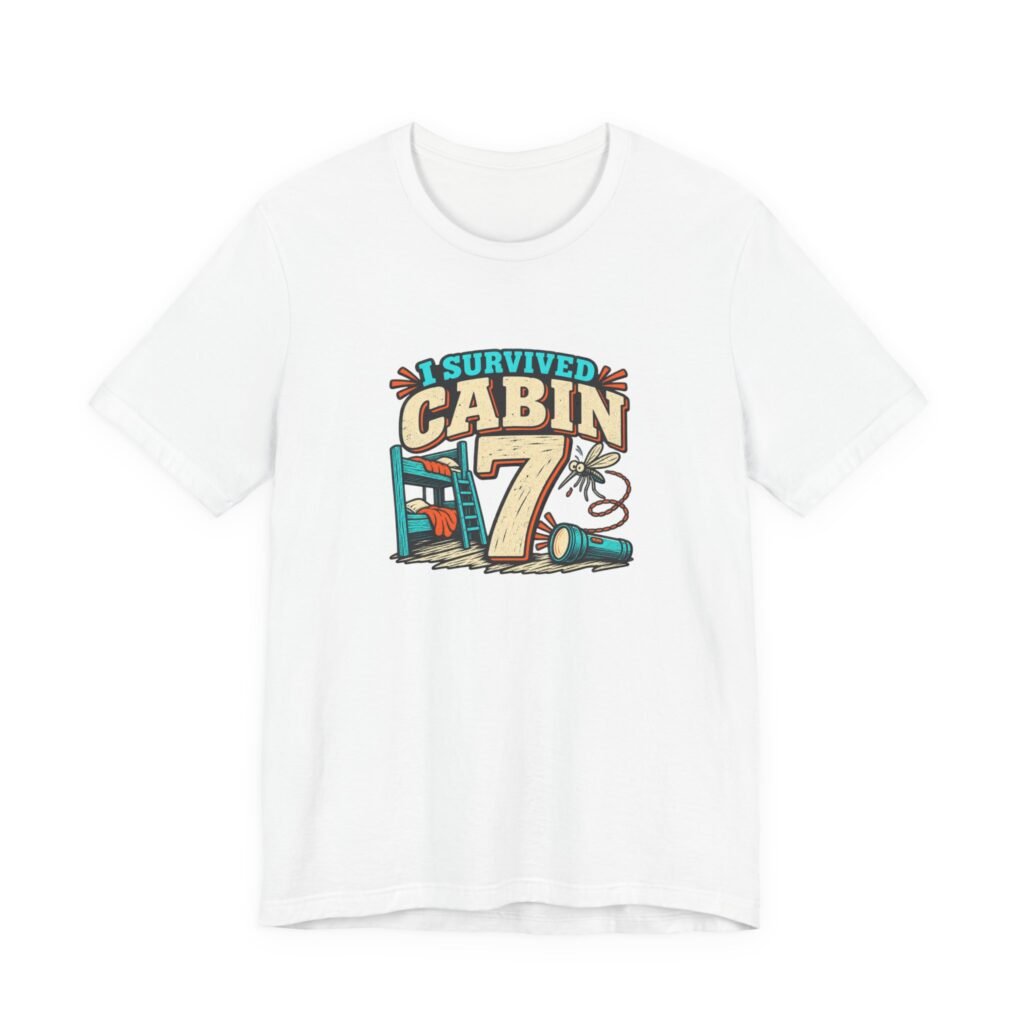 Survived Cabin 7 Summer Camp Humor Graphic Tee