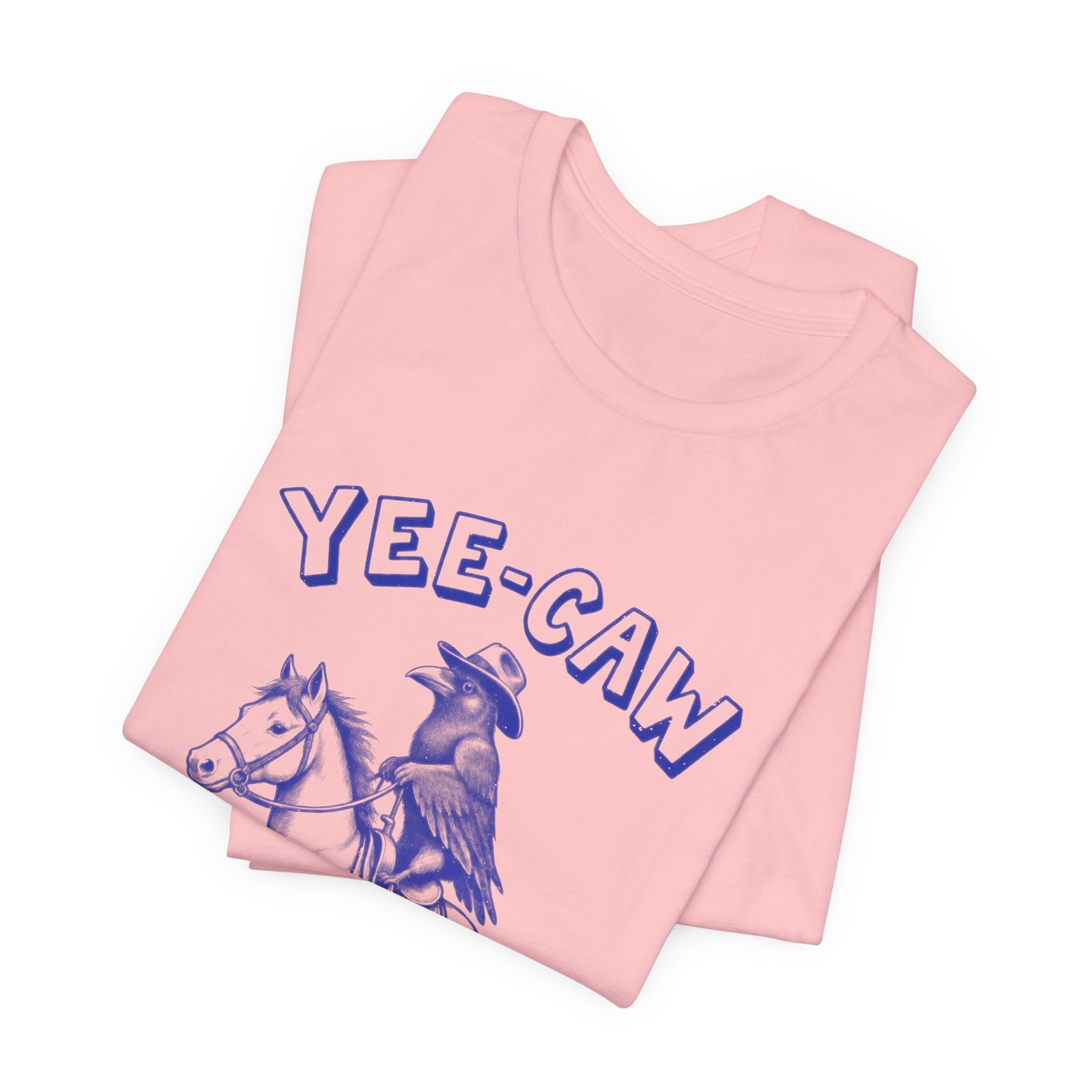 Yee-Caw Crow Cowboy Raven Horseback Riding Humor Graphic Tee - Image 15