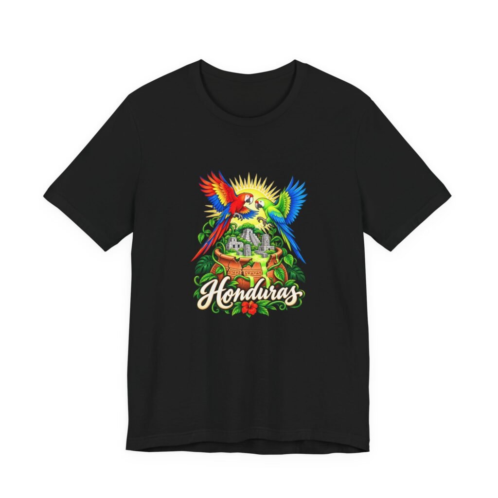 Honduras Macaws And Jungle Ruins Graphic Tee