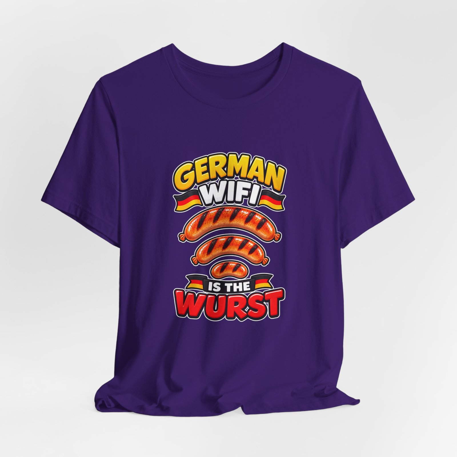 German WiFi Is The Wurst Sausage Pun Graphic Tee - Image 40