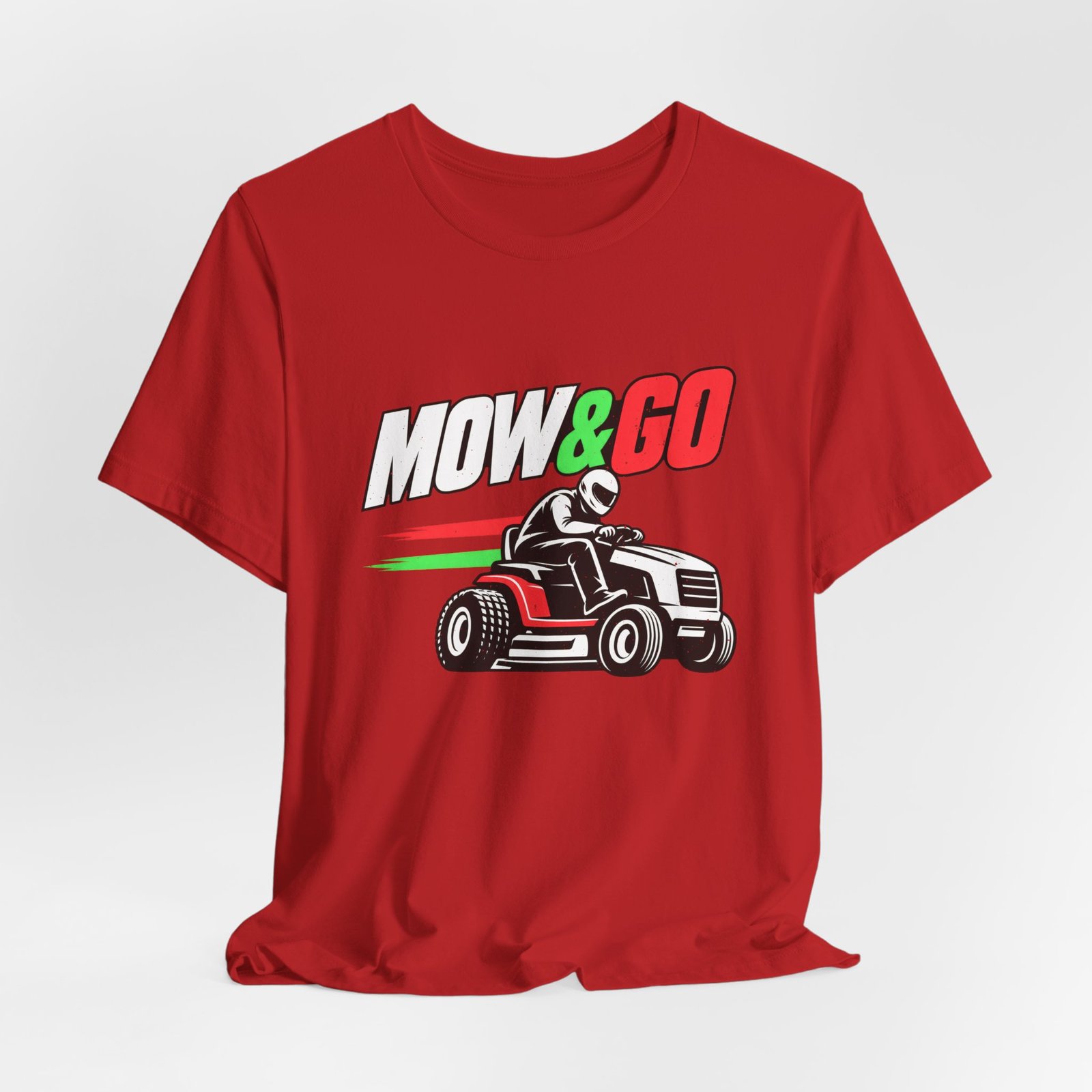 MOW & GO Lawn Mower Racing Dad Jokes Graphic Tee - Image 48
