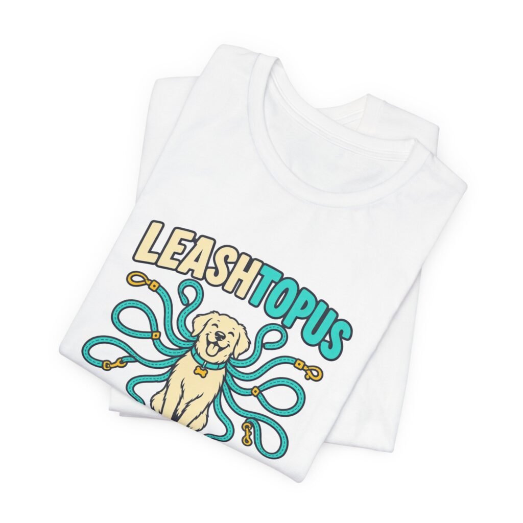 LEASHTOPUS Dog Walker Octopus Leash Pun Graphic Tee