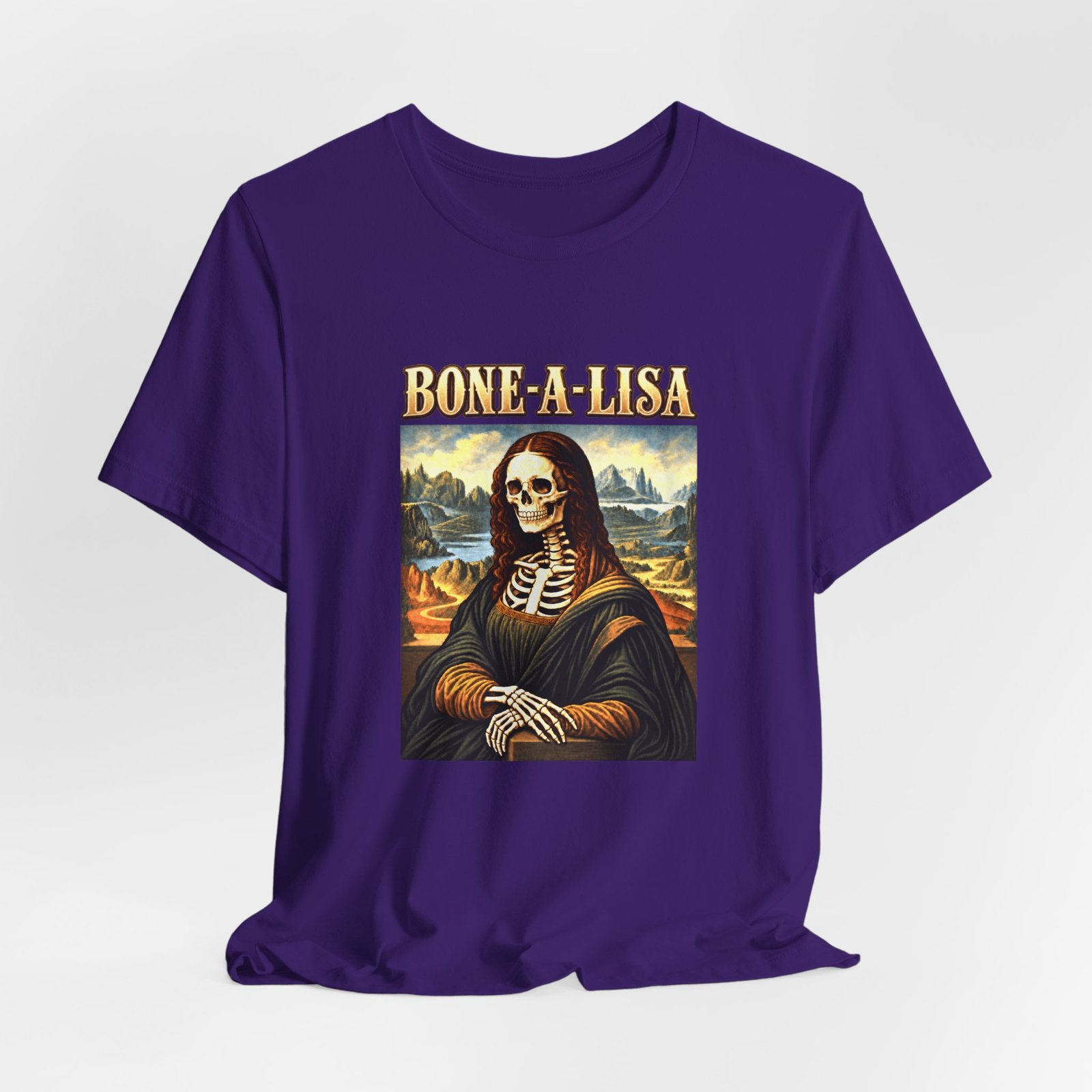 BONE-A-LISA Skeletal Memento Halloween Humor Graphic Tee - Image 40