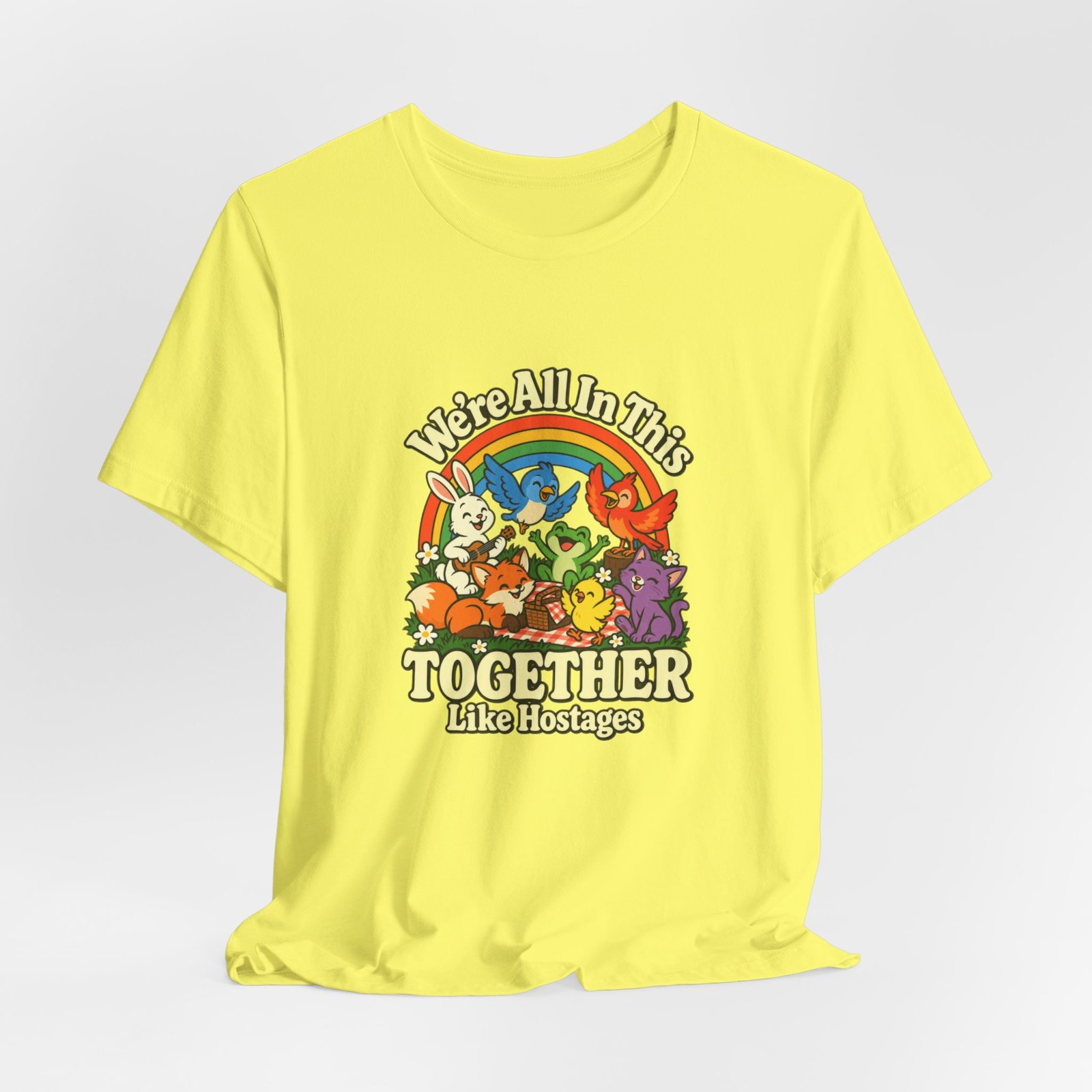 In This Together Like Hostages Animal Humor Graphic Tee - Image 20
