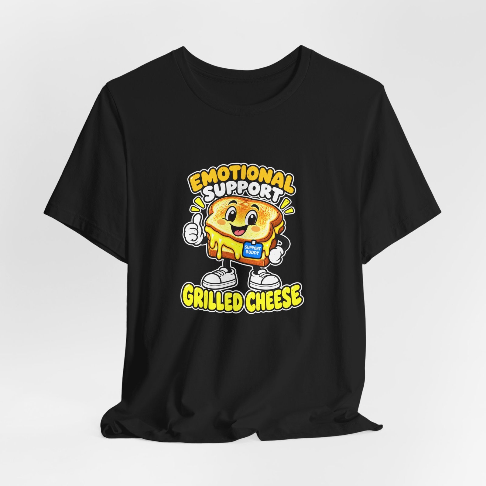 Emotional Support Grilled Snack Cheese Graphic Tee - Image 16