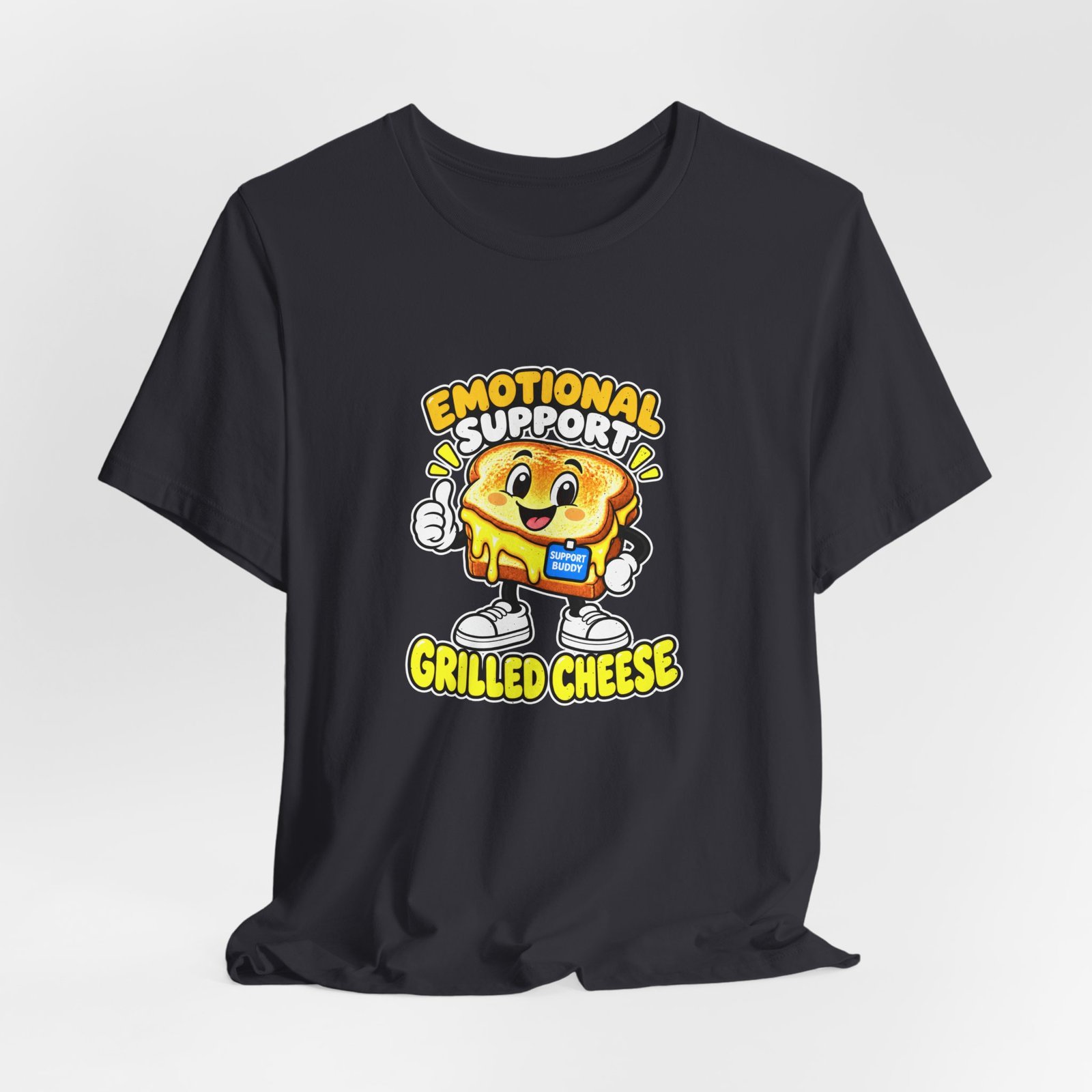 Emotional Support Grilled Snack Cheese Graphic Tee - Image 24