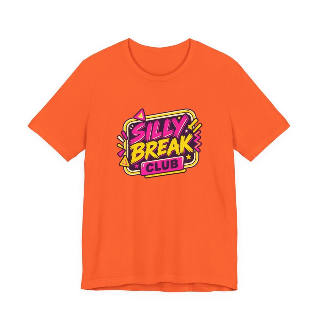 Silly Break Club Teachers Students Retro Arcade Logo Graphic Tee