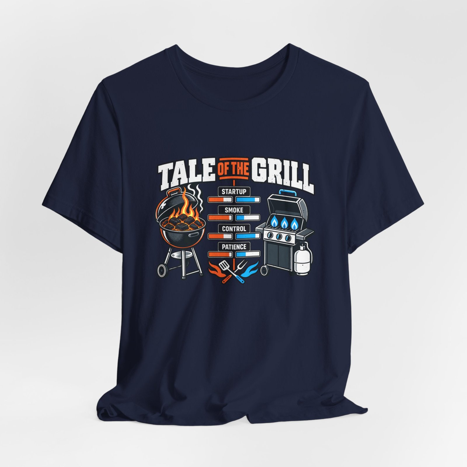 Charcoal Vs Gas Grill Lovers Graphic Tee - Image 24