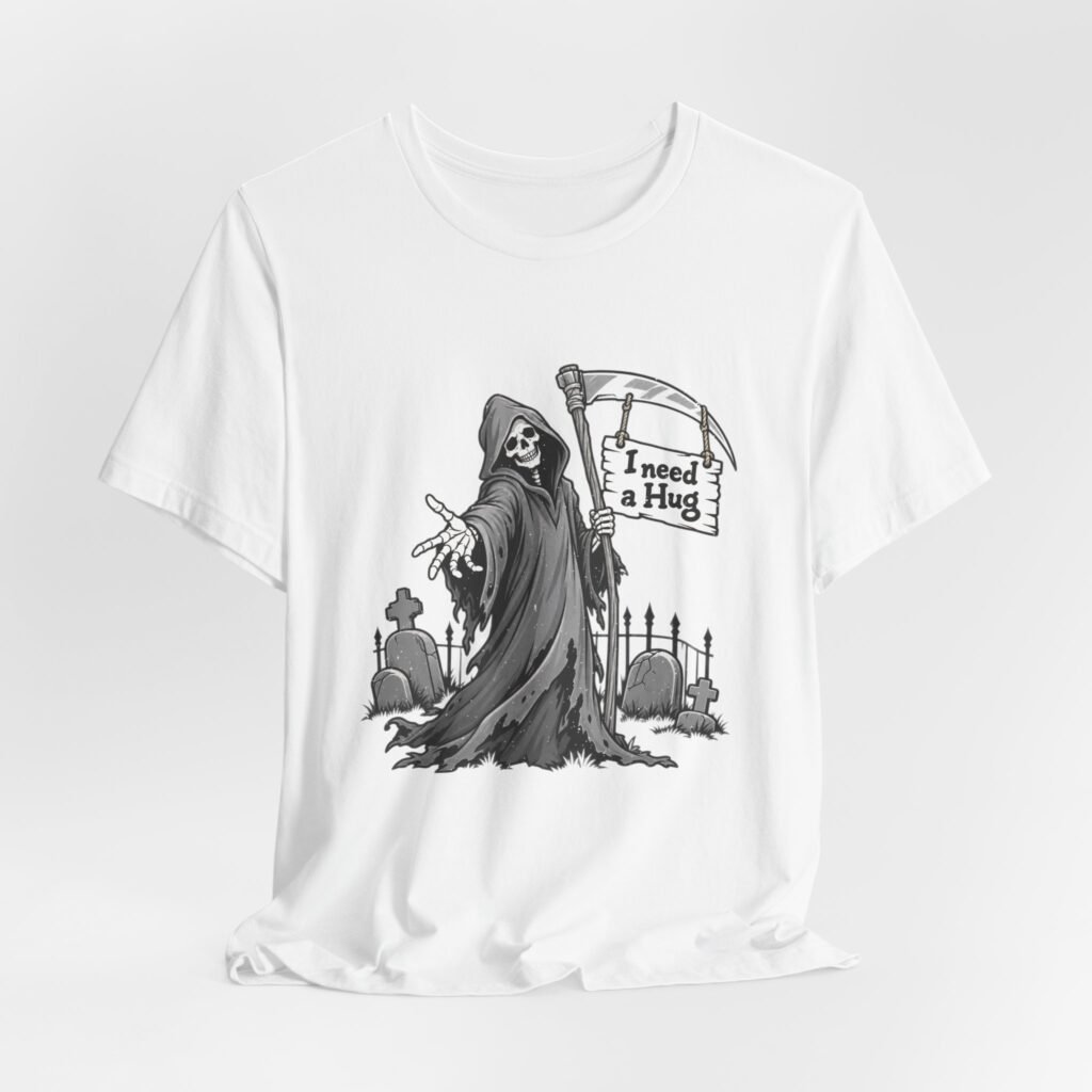 I Need A Hug Grim Reaper Arms Open Humor