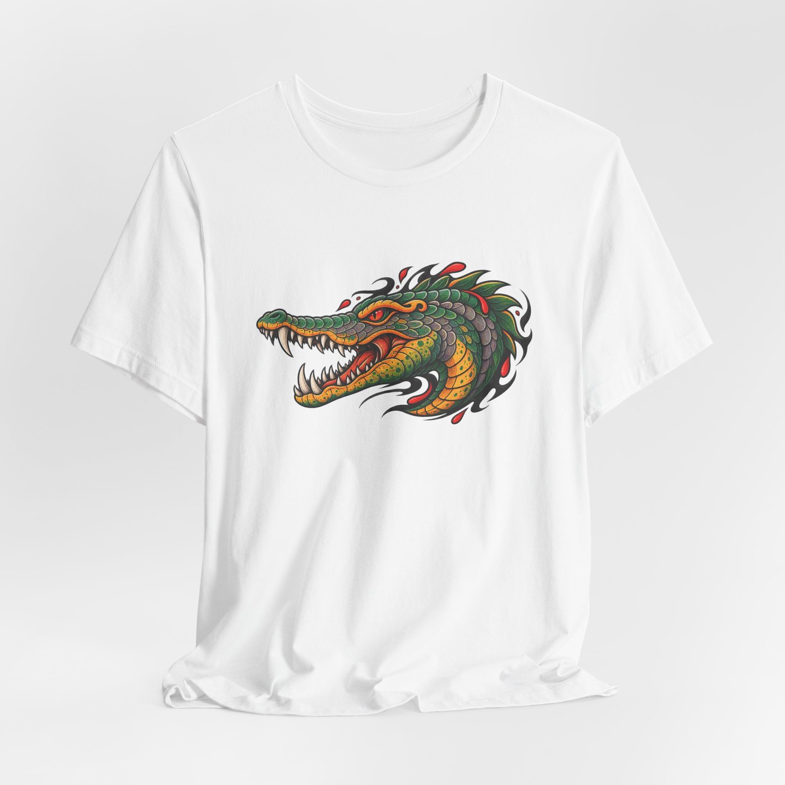 Crocodile Ornamental Reptile Art Graphic Tee - Image 4