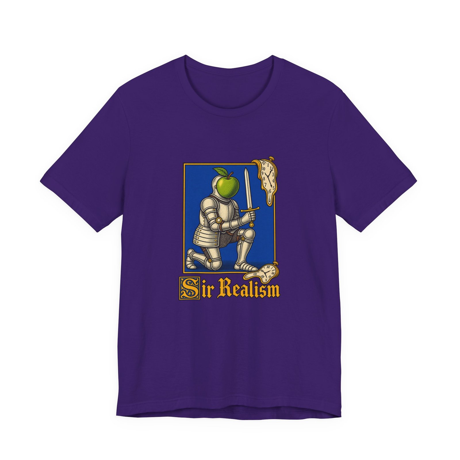 Sir Realism Knight With Melting Clocks Graphic Tee - Image 37