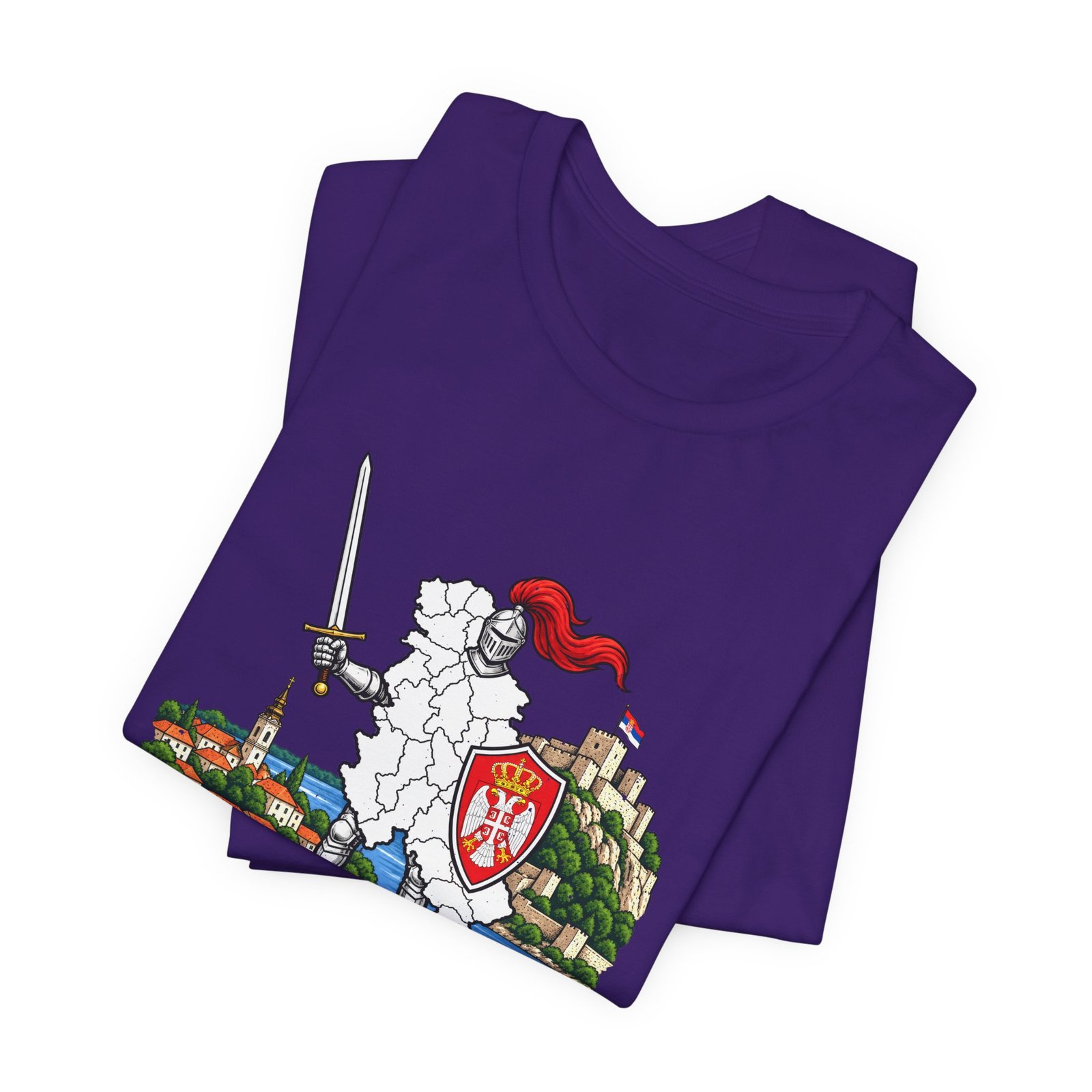 Ser Bia Heraldic Knight Heritage Serbia Pun Graphic Tee - Image 39