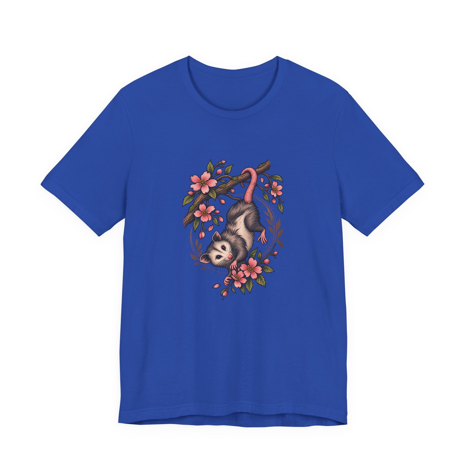 Opossum Hanging Among Blossoms Graphic Tee - Image 29