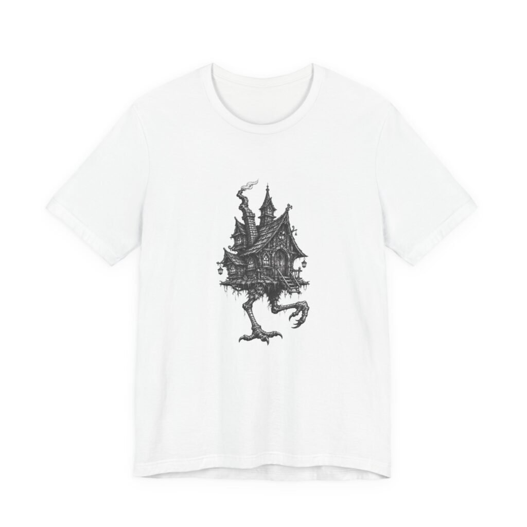 Yaga Walking Witch Hut Fantasy Folklore Cottage Graphic Tee