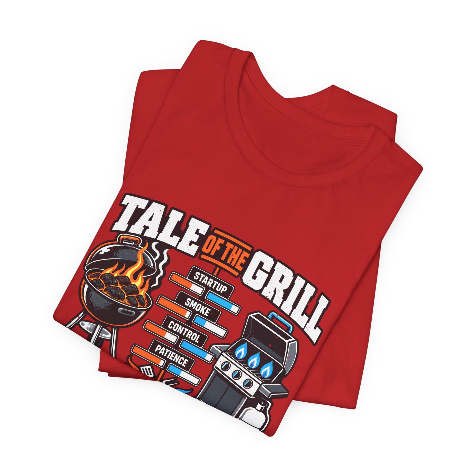 Charcoal Vs Gas Grill Lovers Graphic Tee - Image 31