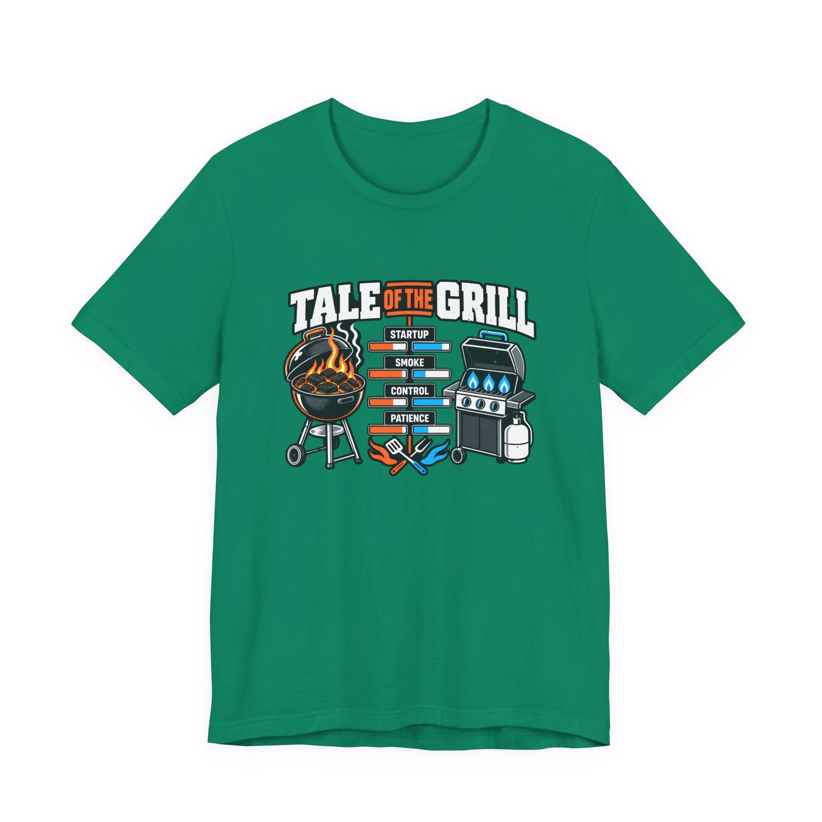 Charcoal Vs Gas Grill Lovers Graphic Tee - Image 13