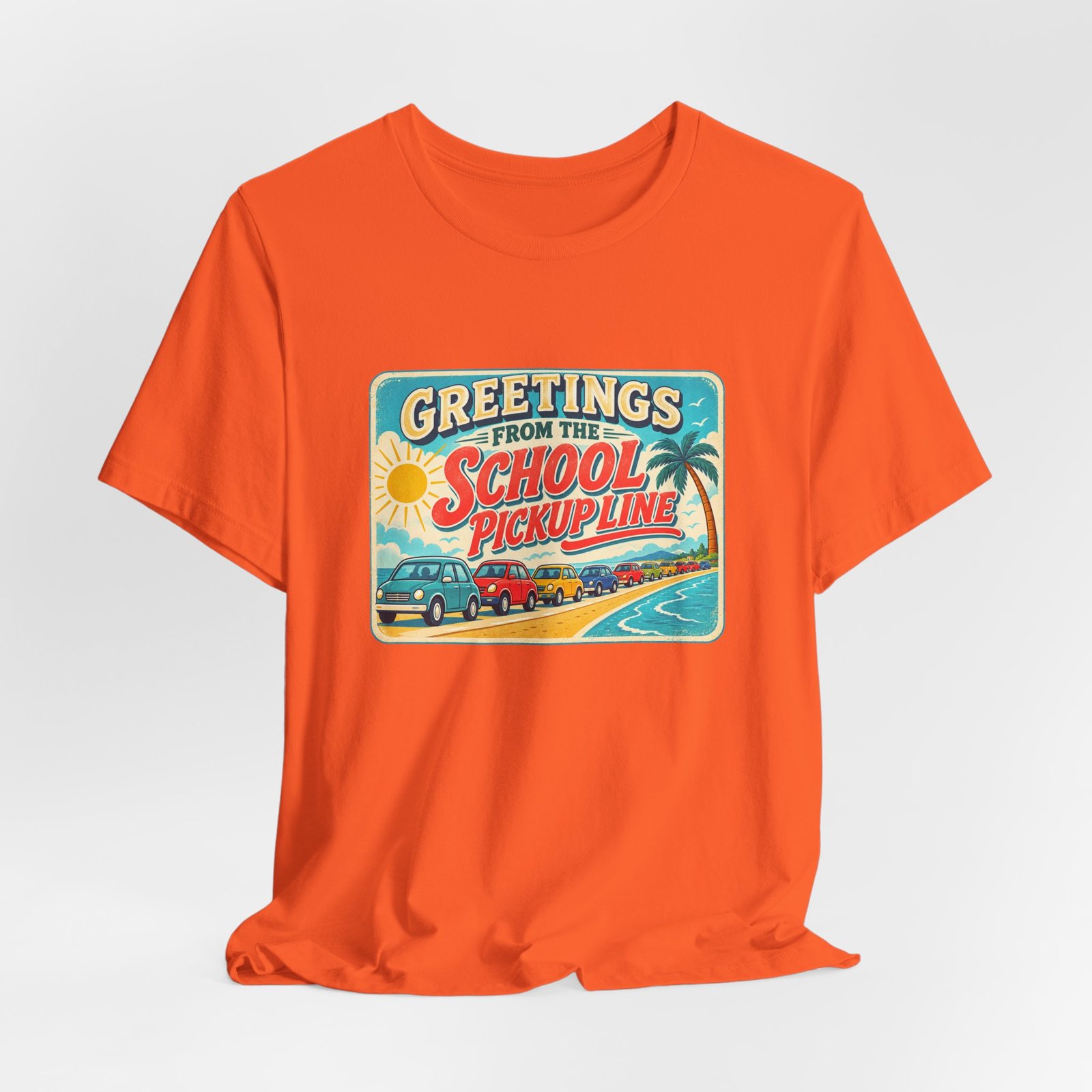 Greetings From The School Pickup Line Retro Postcard - Image 8