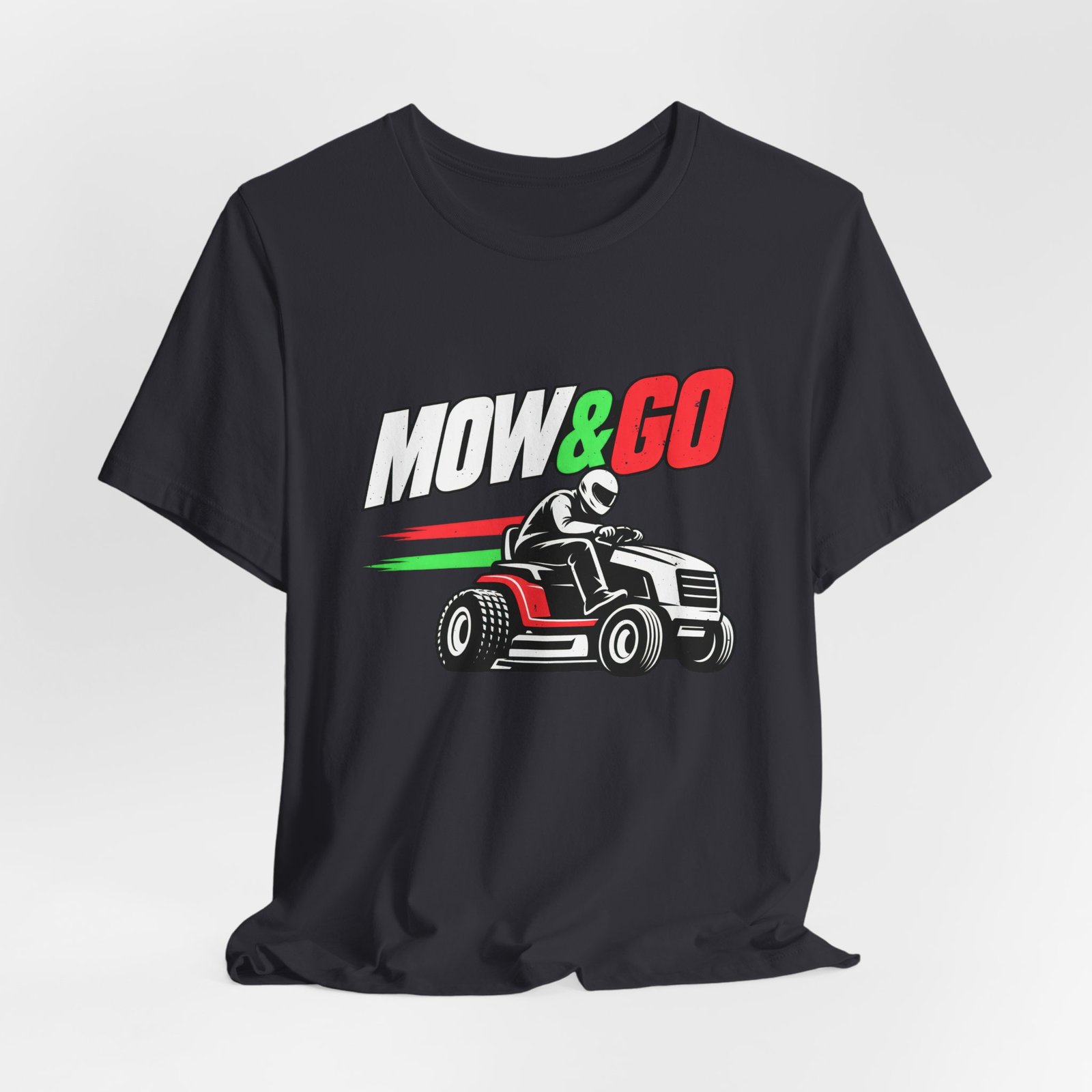 MOW & GO Lawn Mower Racing Dad Jokes Graphic Tee - Image 24