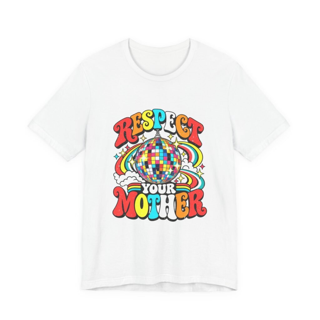 Respect Your Mother Disco Ball Rainbow Art