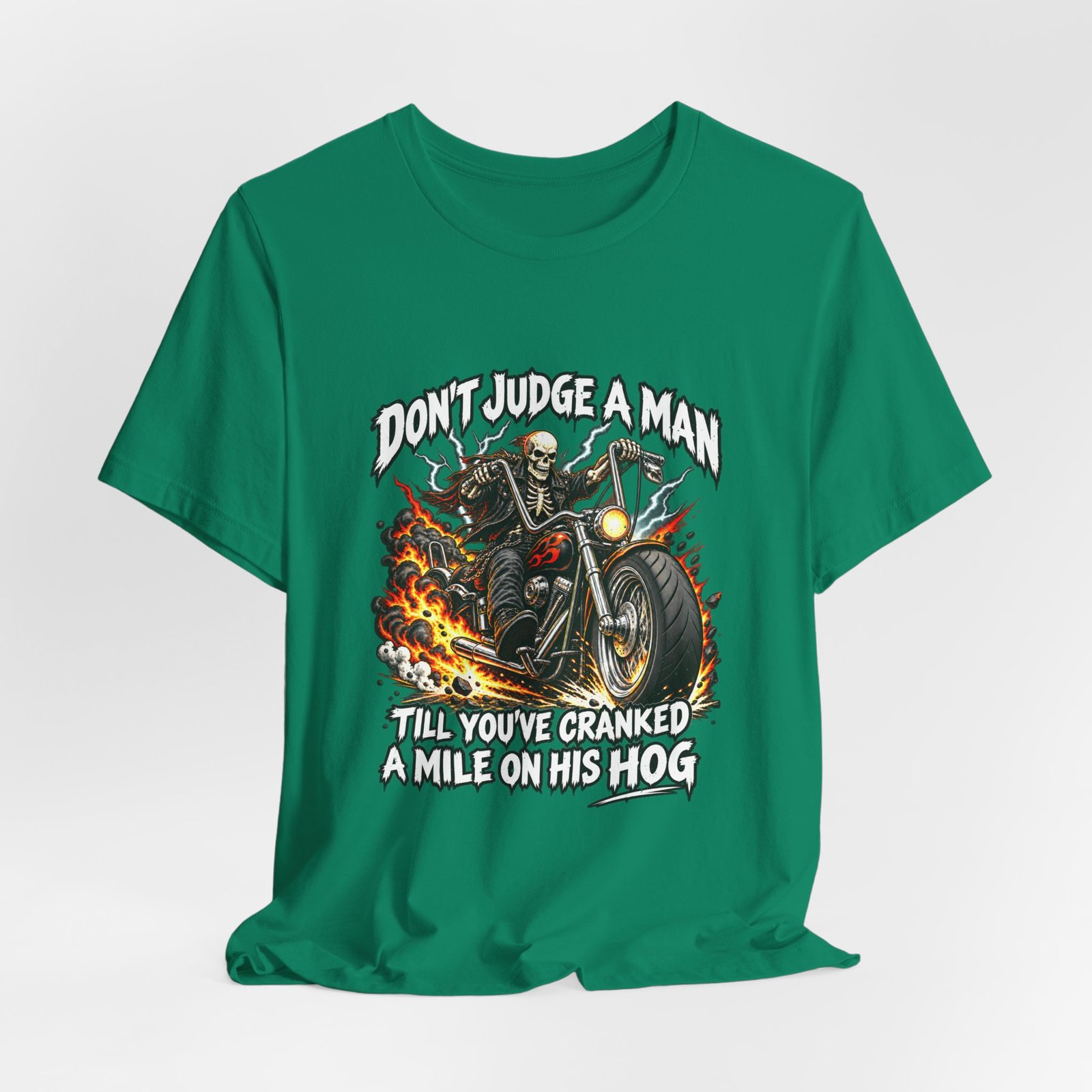 Don't Judge A Man Till You've Cranked A Mile Graphic Tee - Image 16