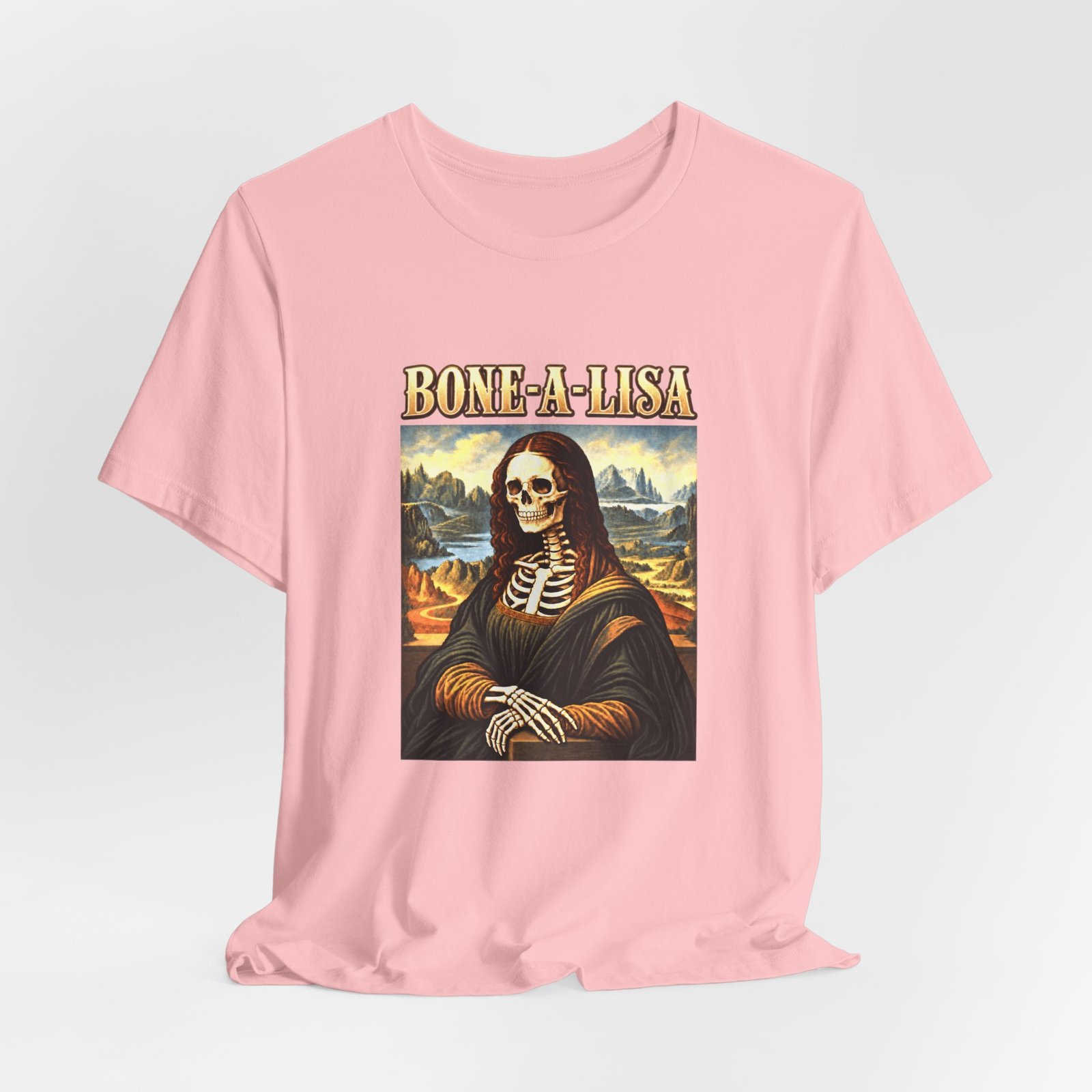BONE-A-LISA Skeletal Memento Halloween Humor Graphic Tee - Image 44