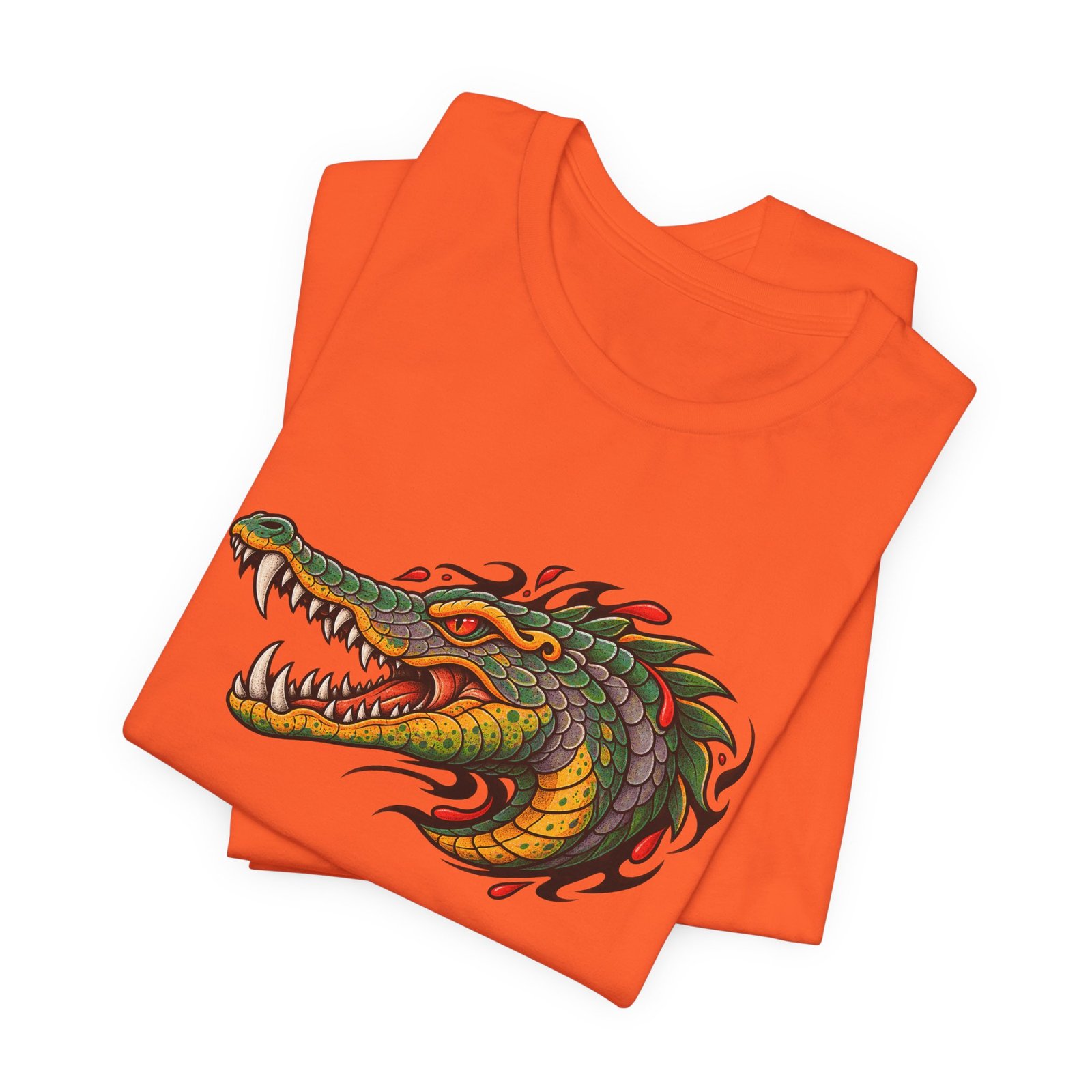 Crocodile Ornamental Reptile Art Graphic Tee - Image 7
