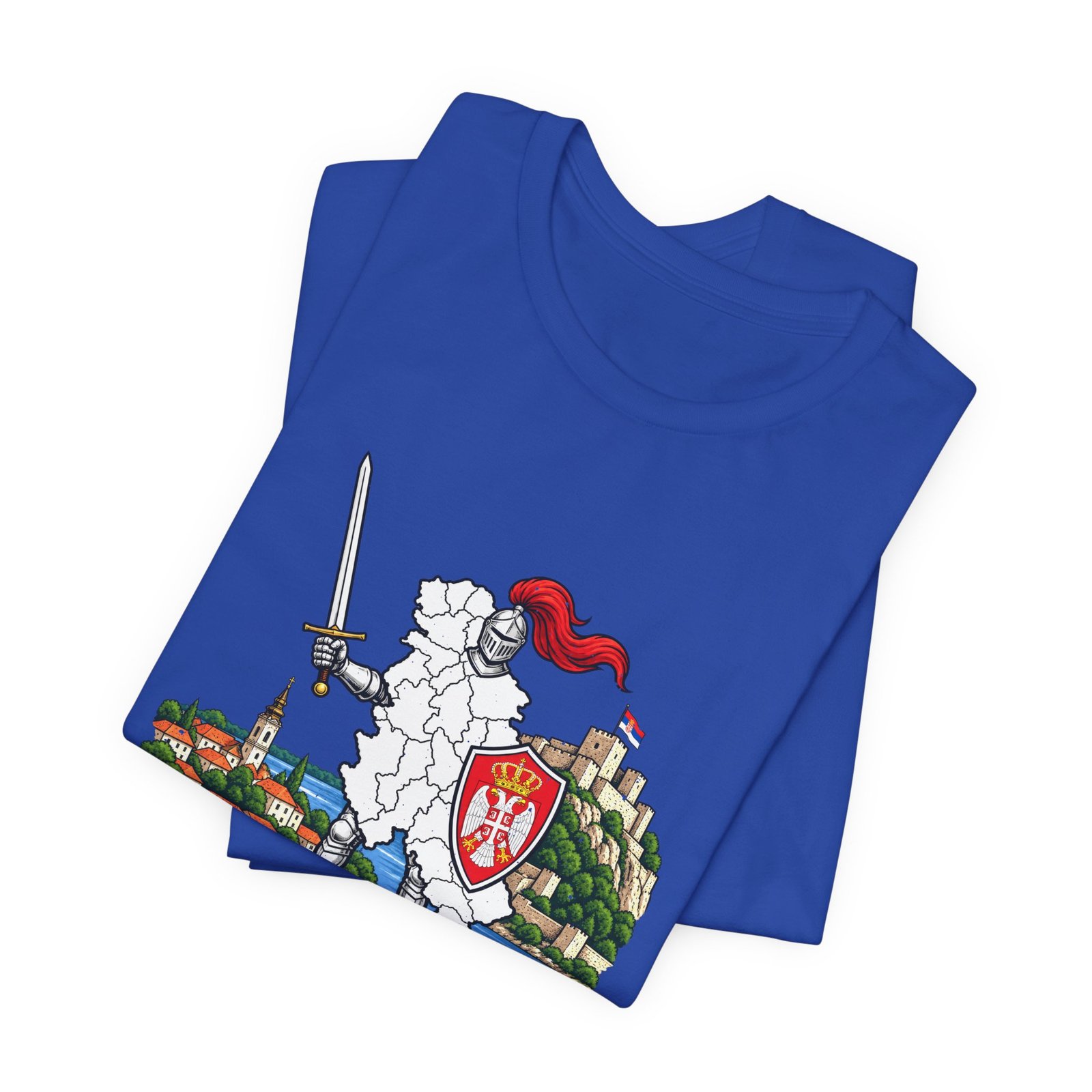 Ser Bia Heraldic Knight Heritage Serbia Pun Graphic Tee - Image 31