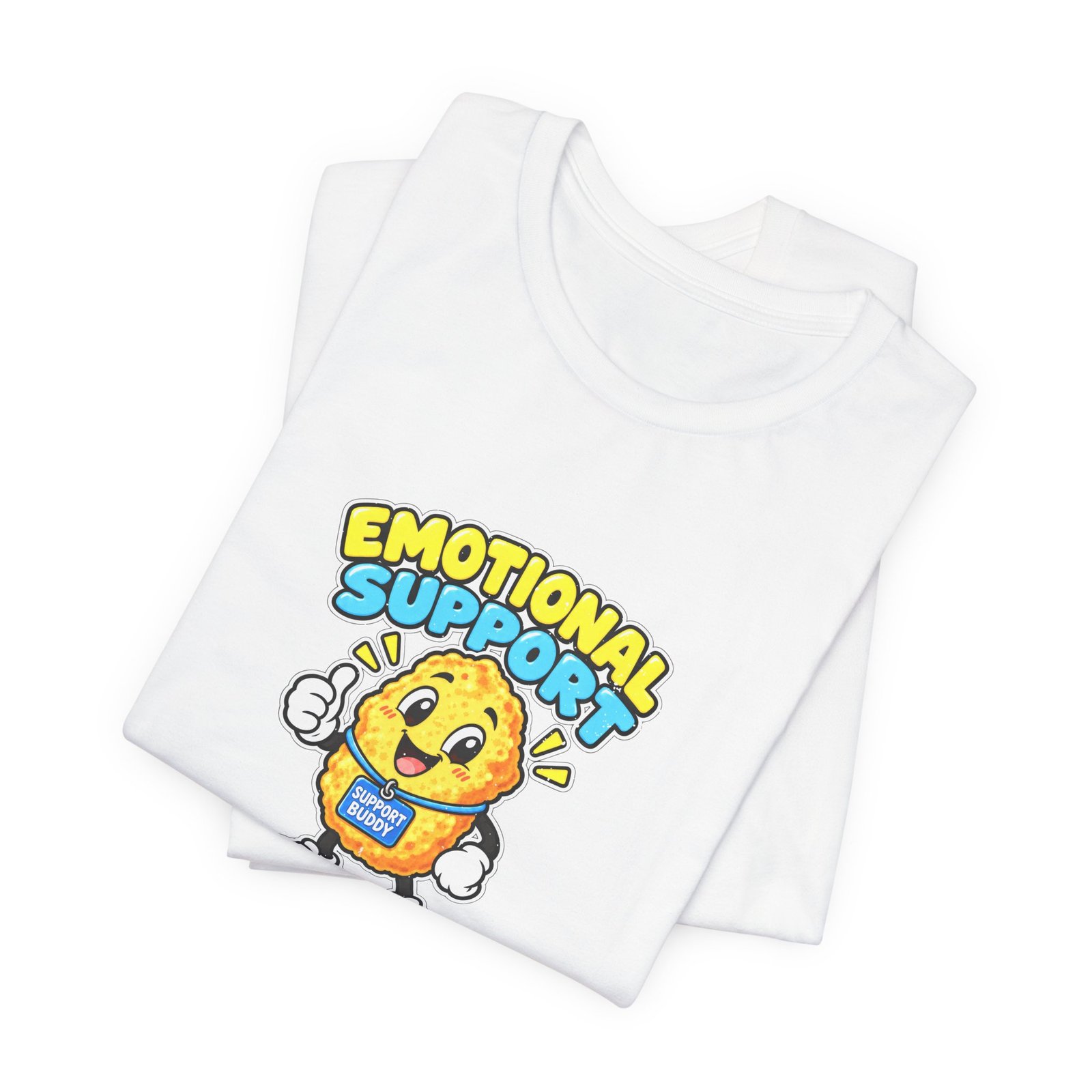 Emotional Support Chicken Nugget Graphic Tee - Image 3