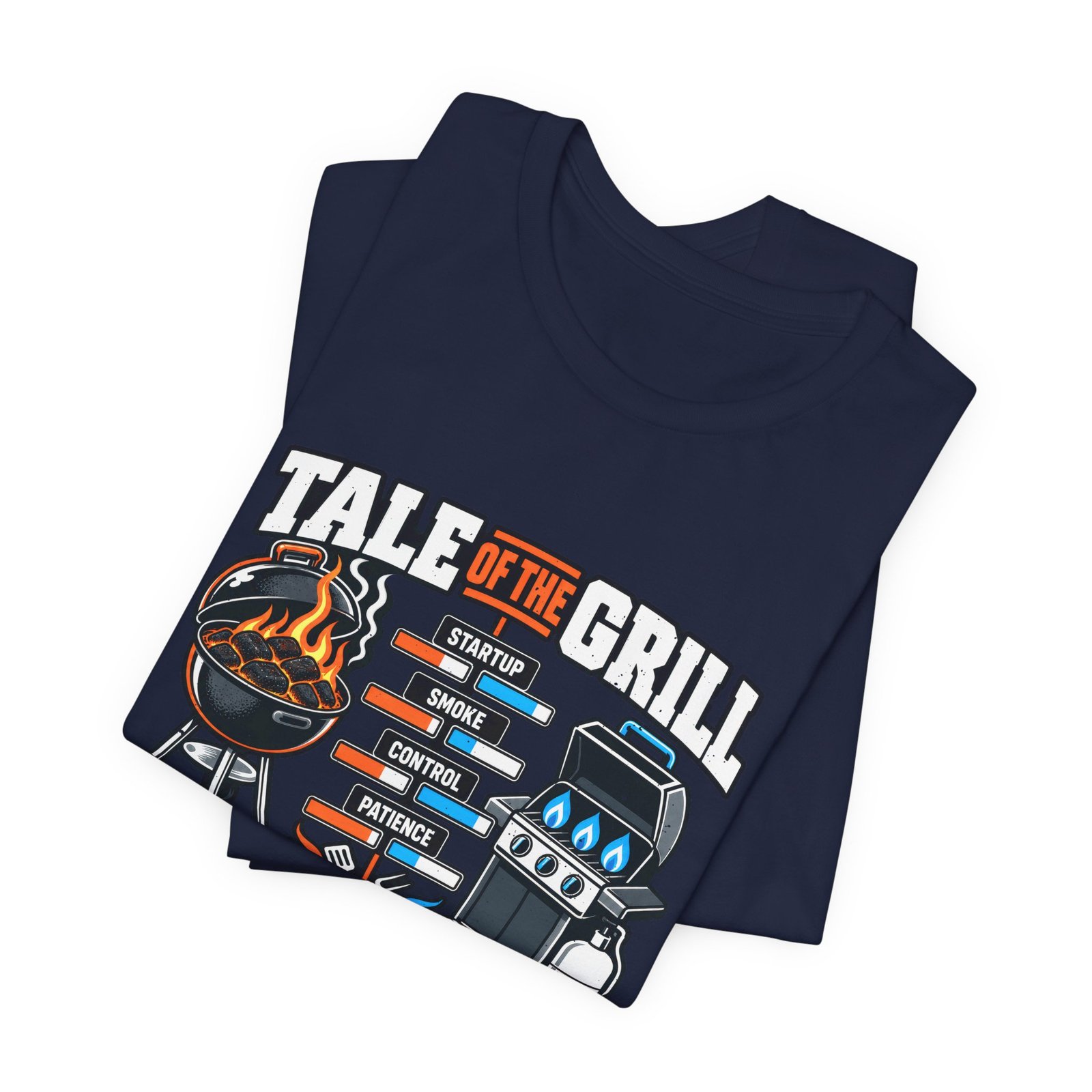 Charcoal Vs Gas Grill Lovers Graphic Tee - Image 23