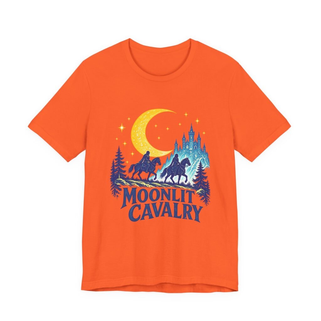 Moonlit Cavalry Horse Riders and Castle
