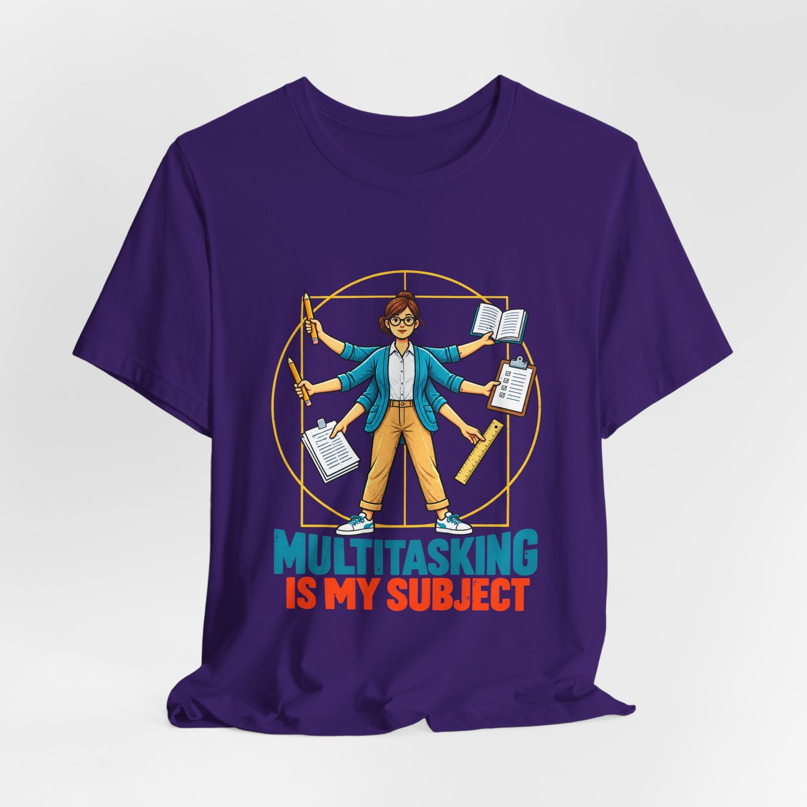 Multitasking Is My Subject Teacher Humor Graphic Tee - Image 40