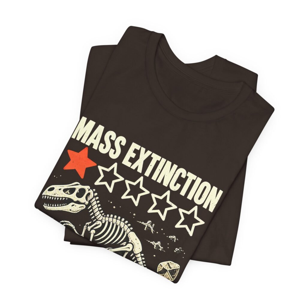 Funny Dinosaur Reading Says Mass Extinction Gets