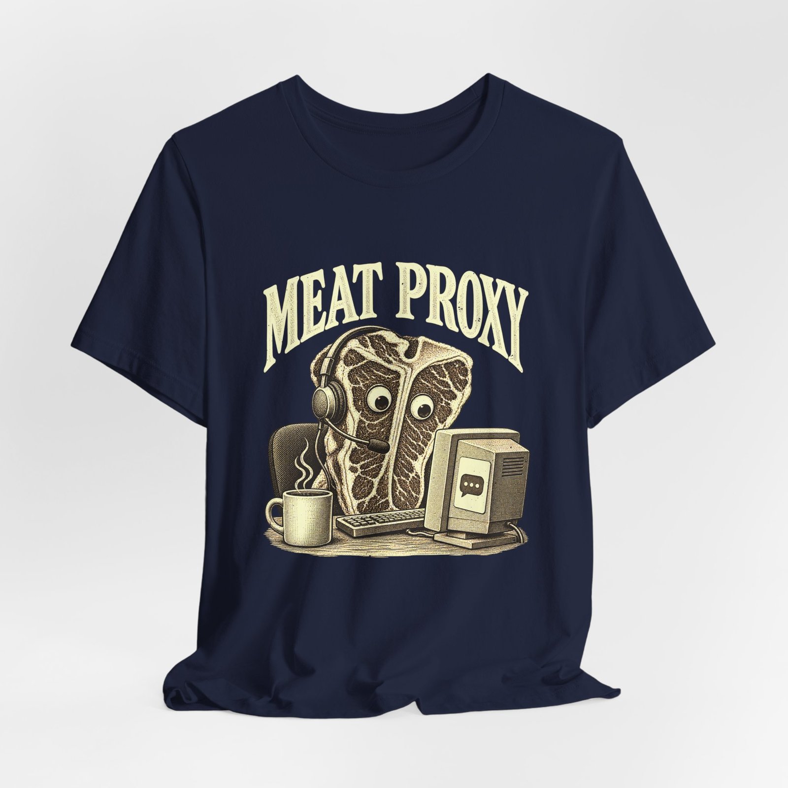 MEAT PROXY Funny Steak AI Computer Pun Graphic Tee - Image 24