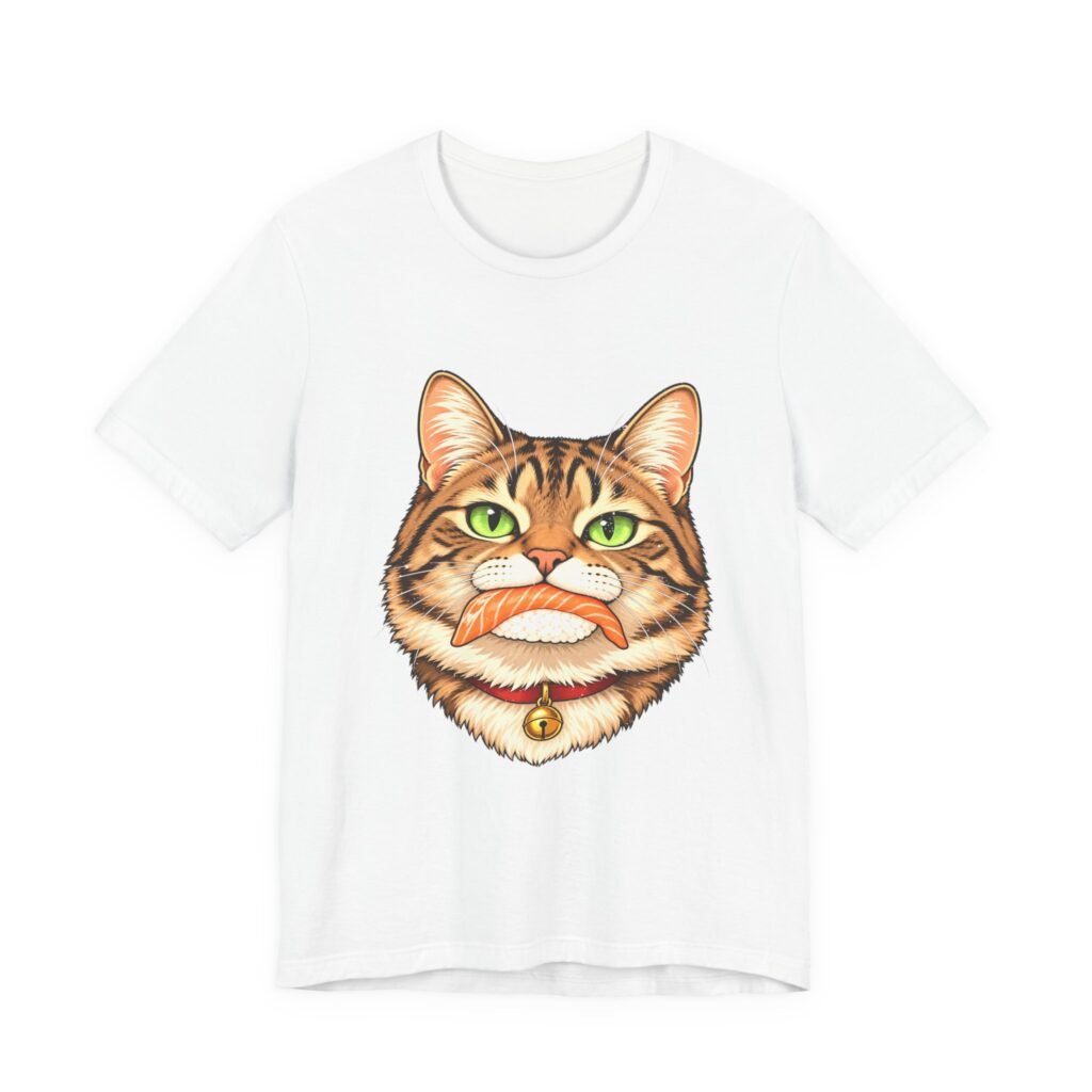 Tabby Cat With Salmon Nigiri