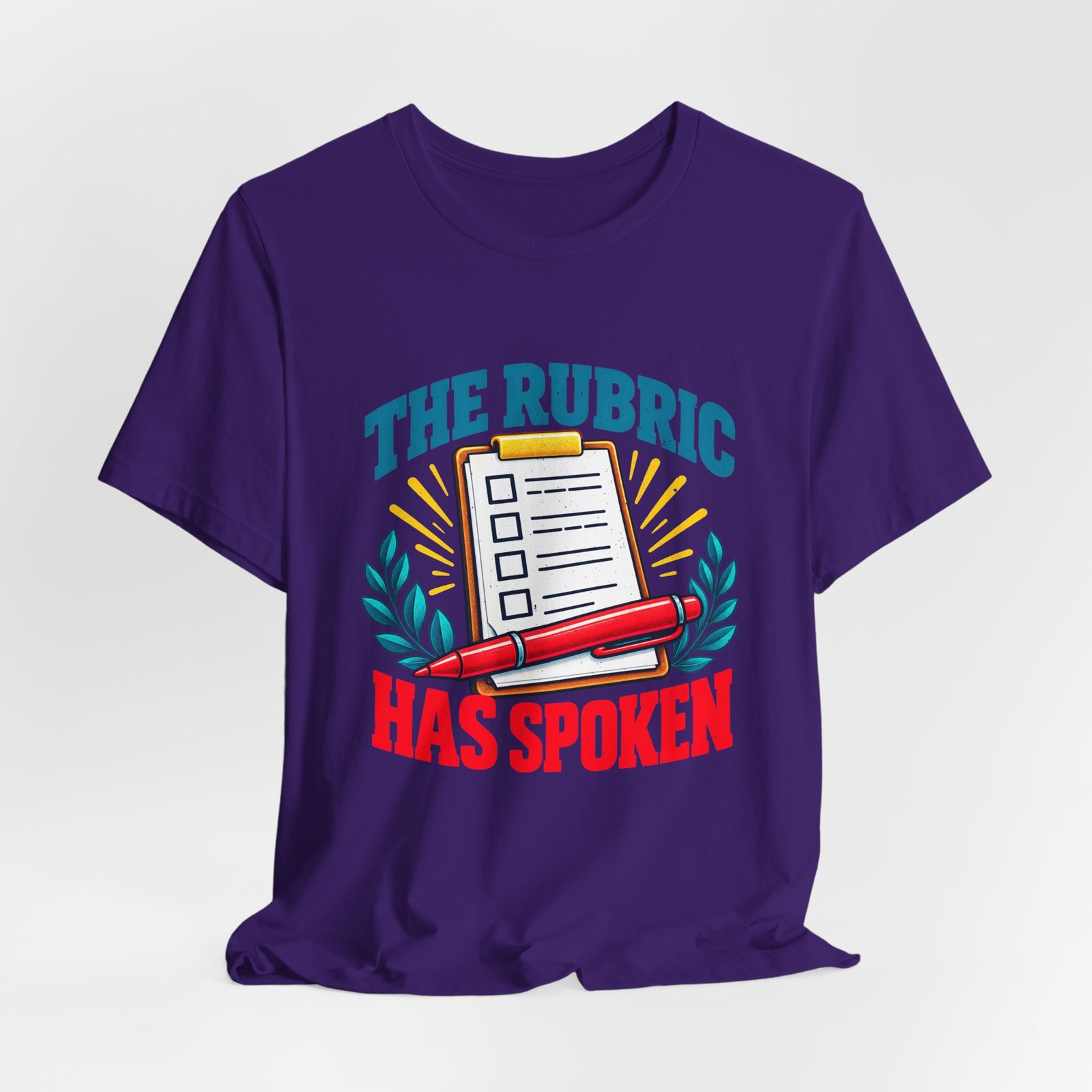 Rubric Has Spoken Checklist Humor Graphic Tee - Image 40