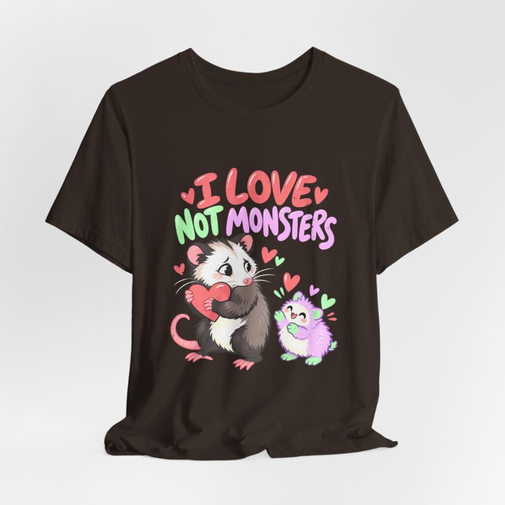 I Love Not Monsters Opossum and Cute Monster